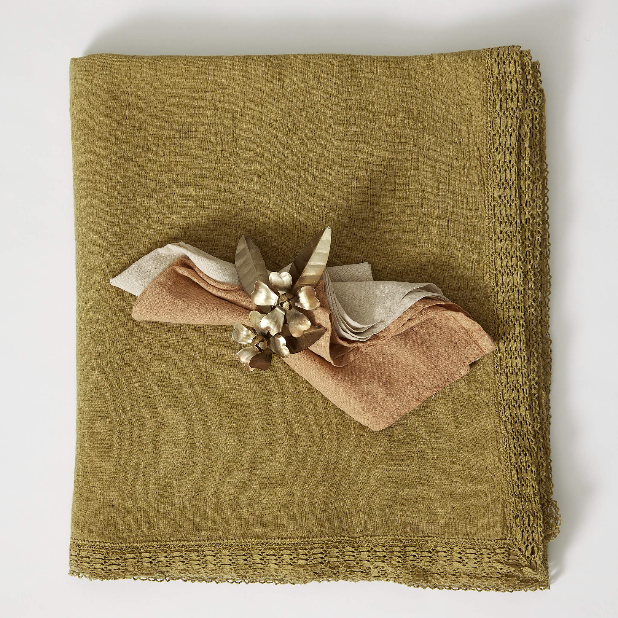 Washed Linen Cotton Napkin - Soft Terracotta