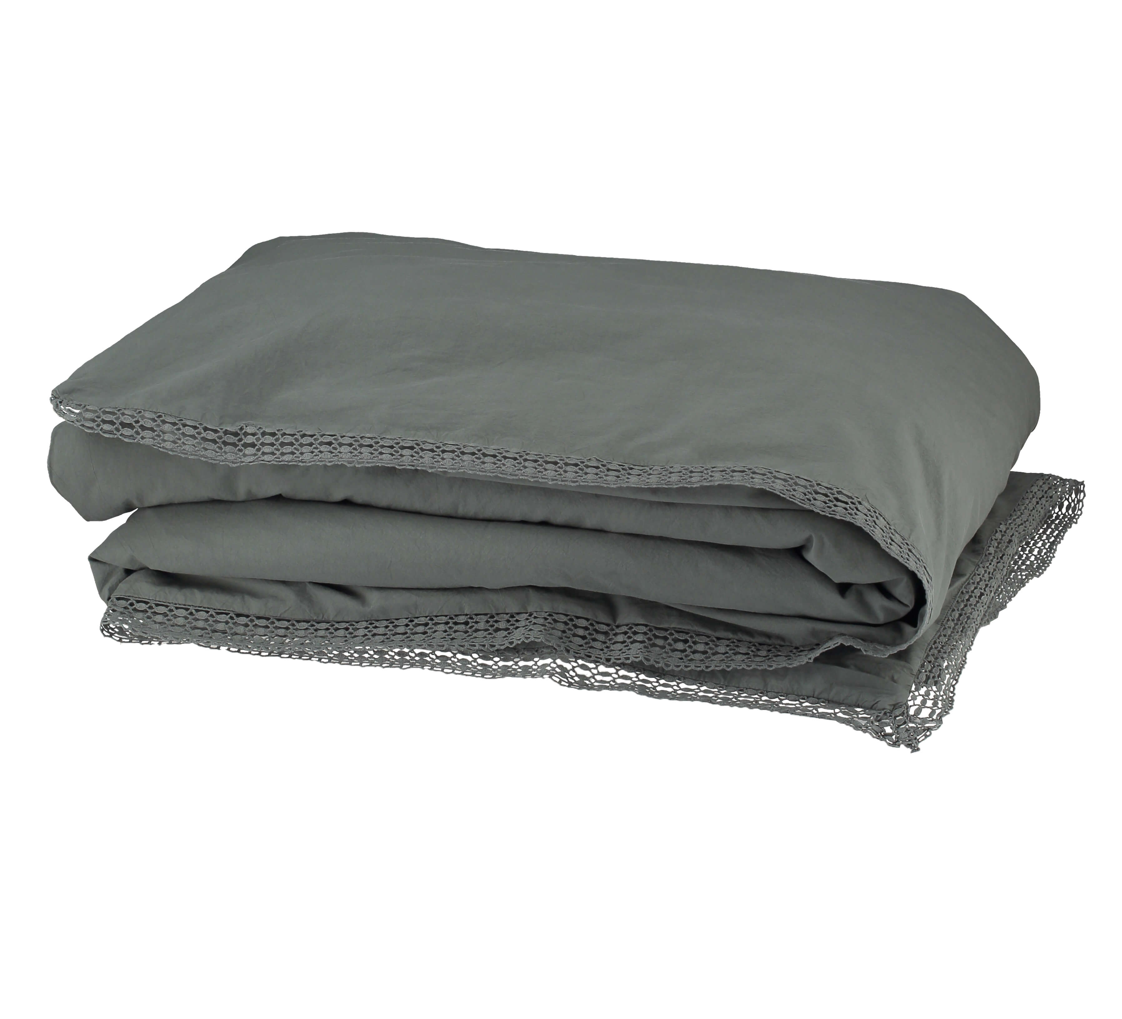 Organic Cotton Percale Petrol Duvet Cover