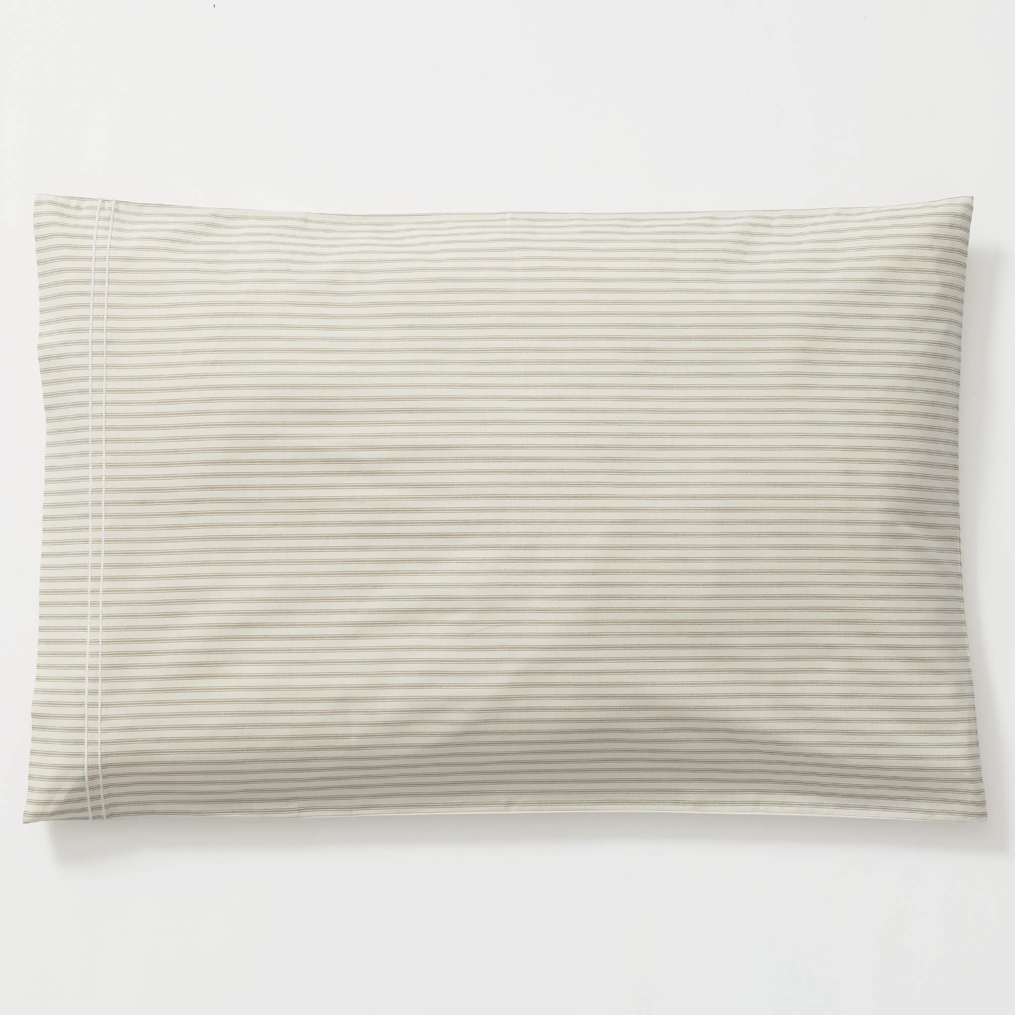 Ticking Stripe Ecru/ French Grey Pillowcase