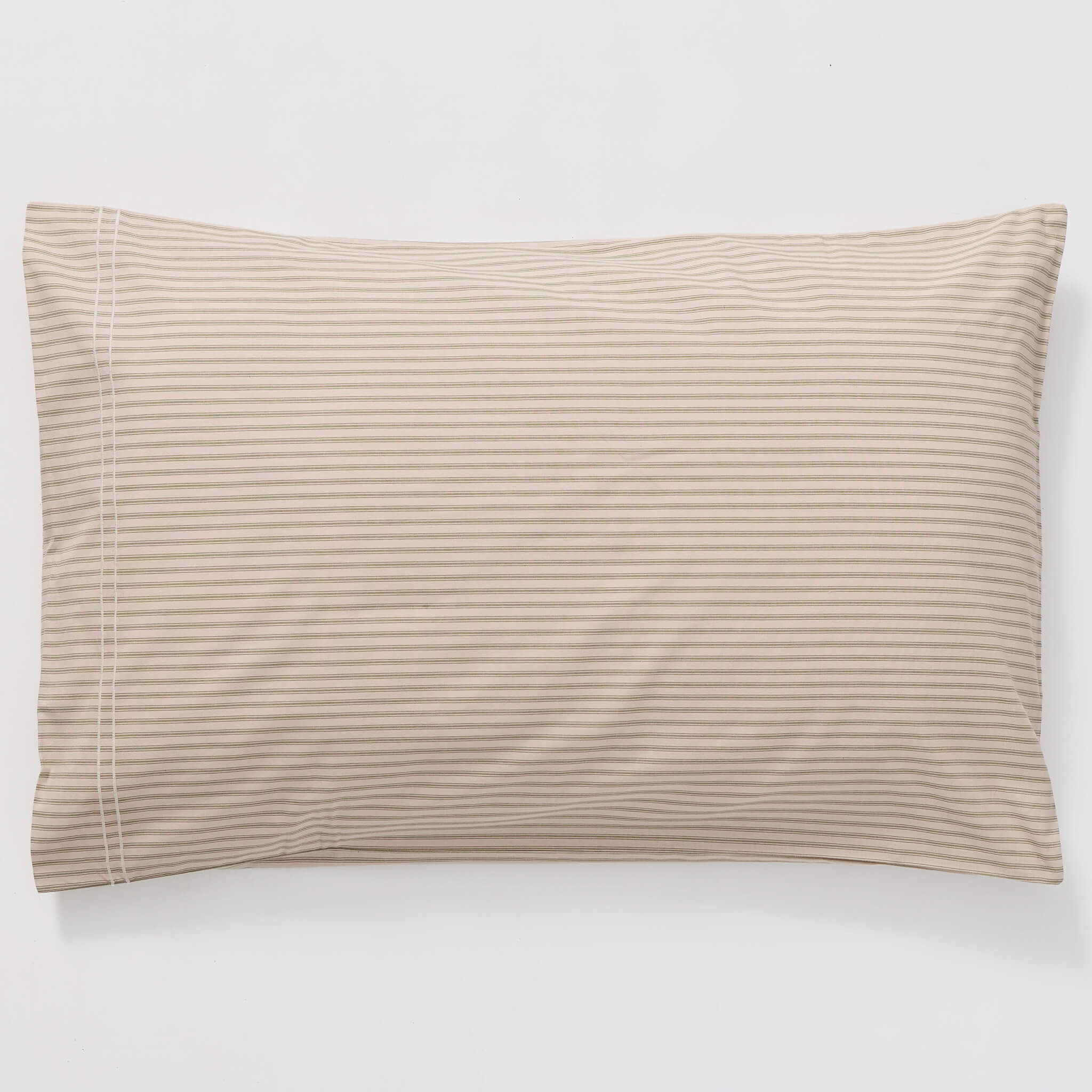 Ticking Stripe Pink/ French Grey Pillowcase
