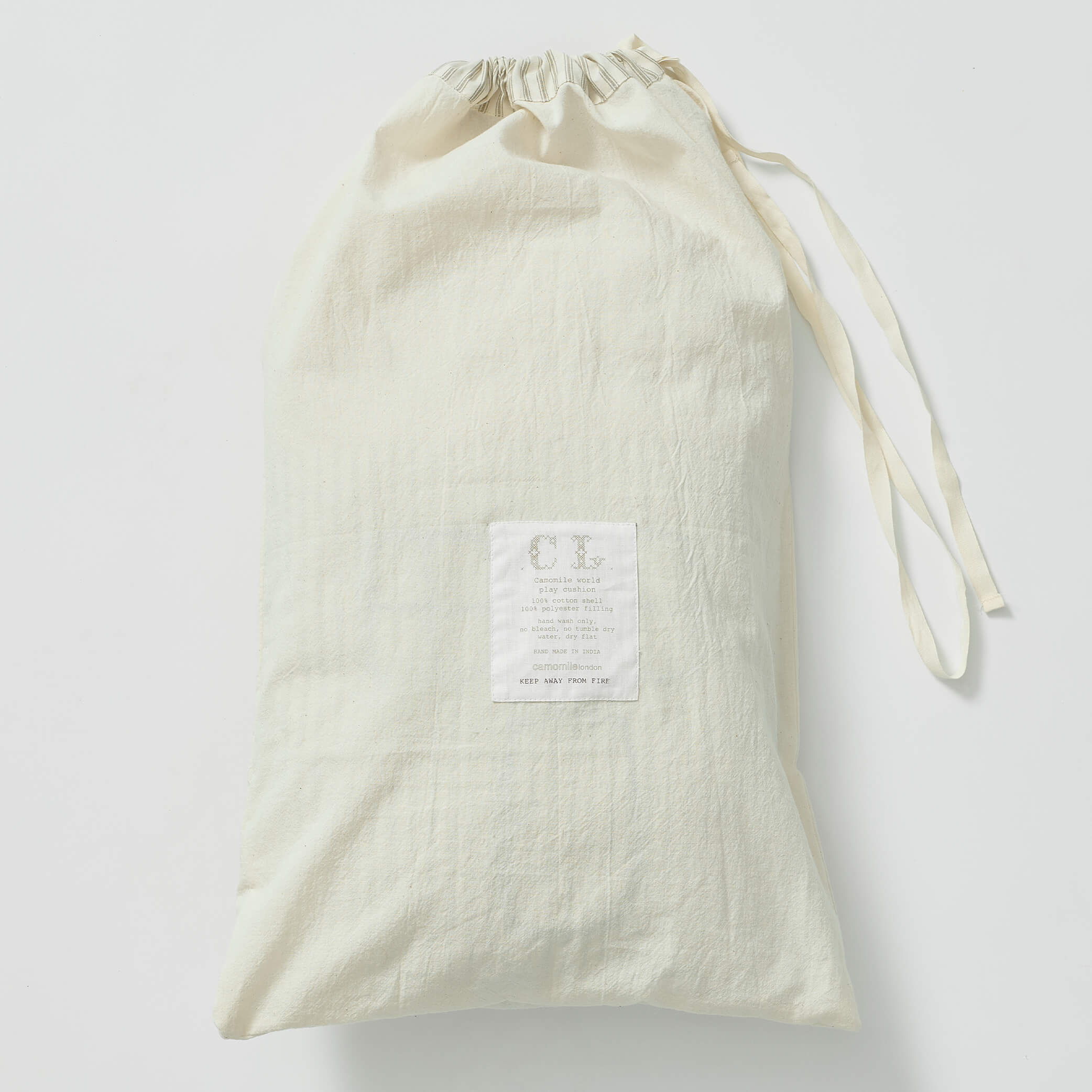Midi House Cushion - Ticking Stripe French Grey