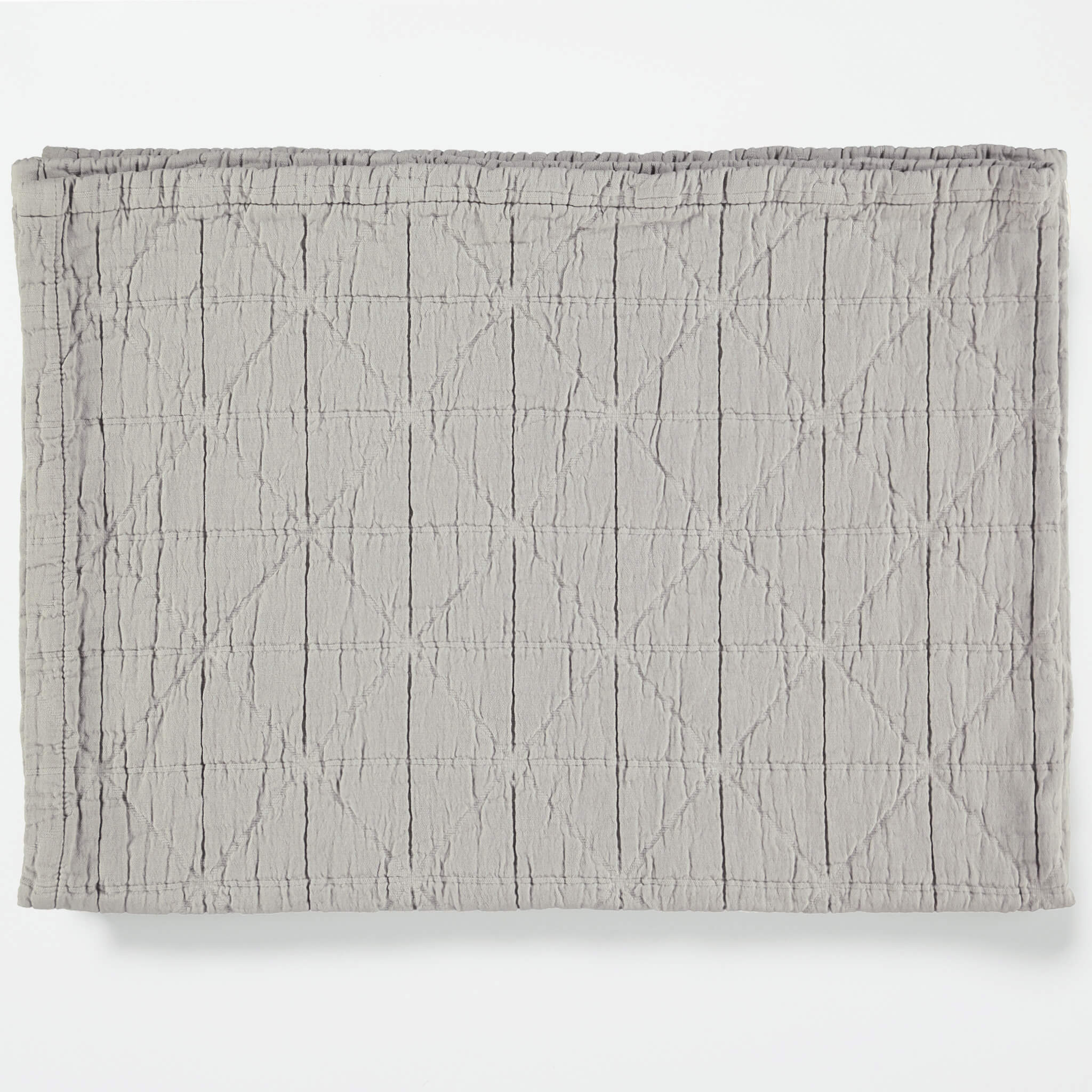 Diamond Soft Organic Cotton Blanket - Light Grey