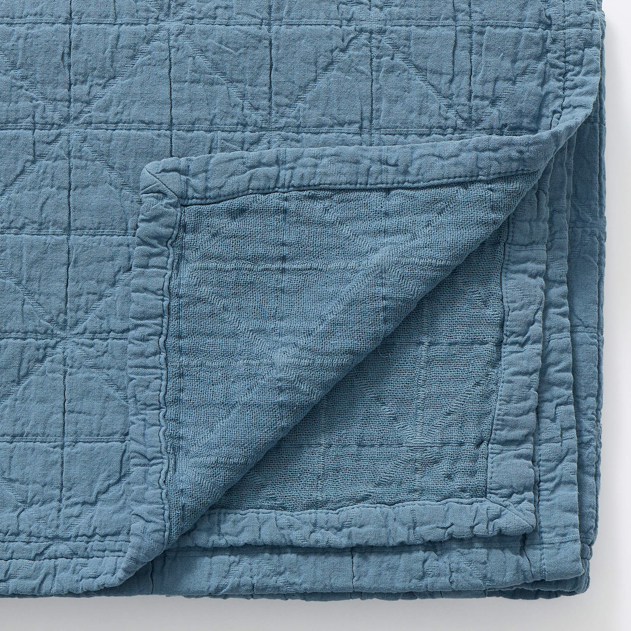 Diamond Soft Organic Cotton Blanket - Air force Blue
