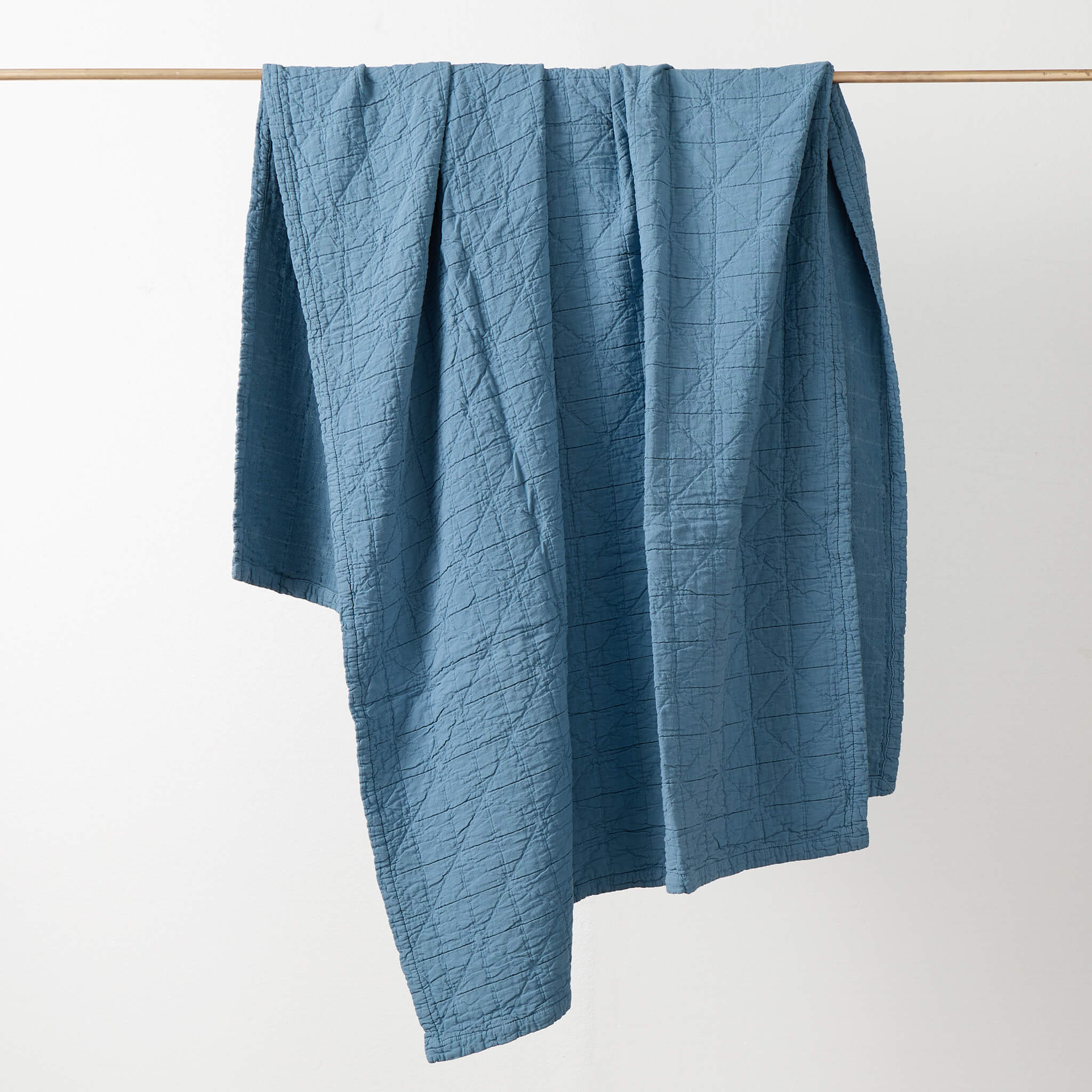 Diamond Soft Organic Cotton Blanket - Air force Blue