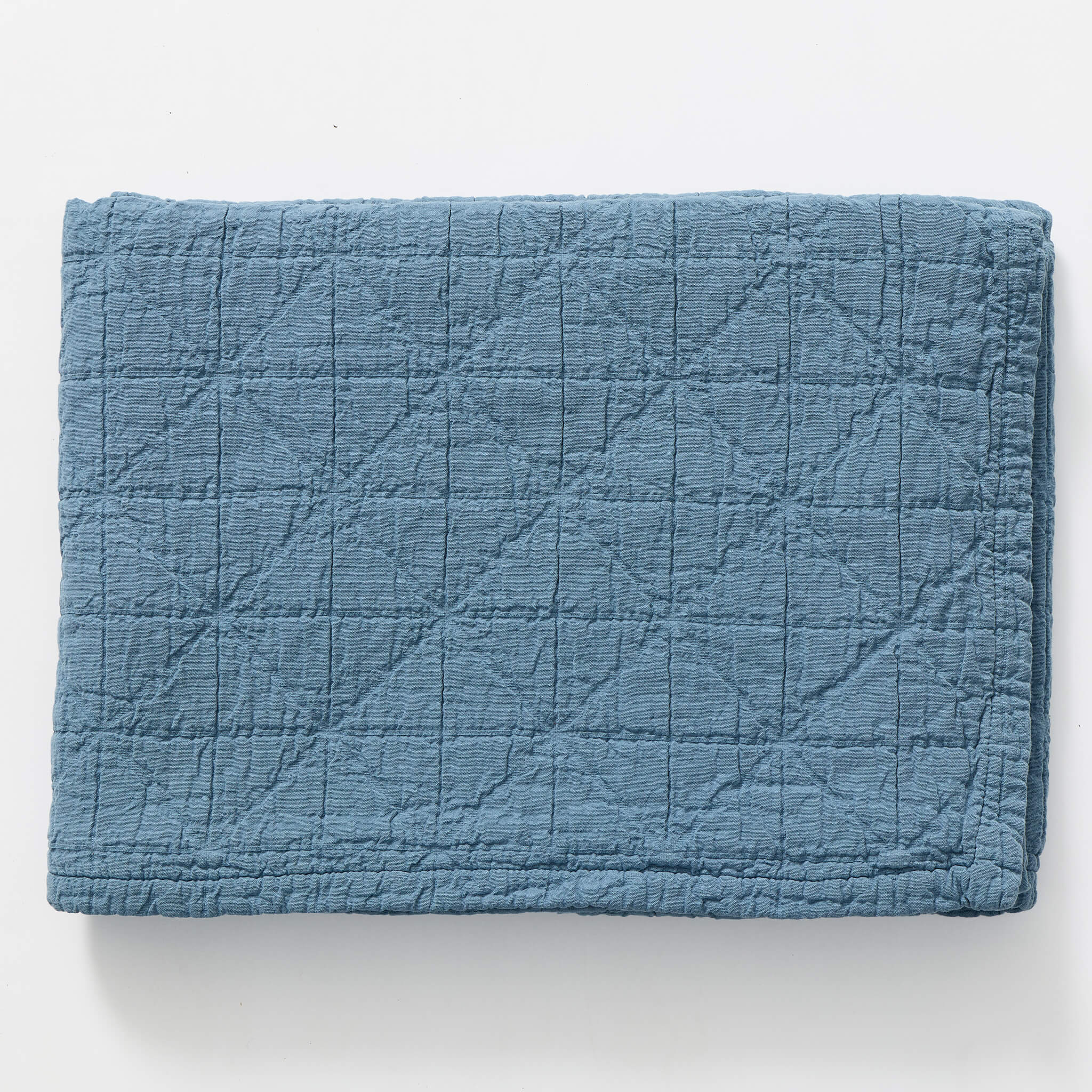 Diamond Soft Organic Cotton Blanket - Air force Blue