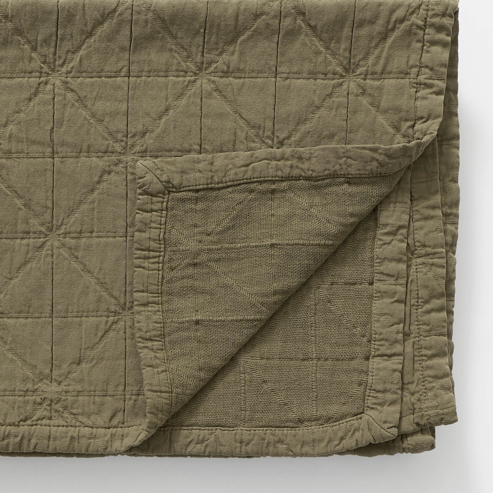 Diamond Soft Organic Cotton Blanket - Khaki