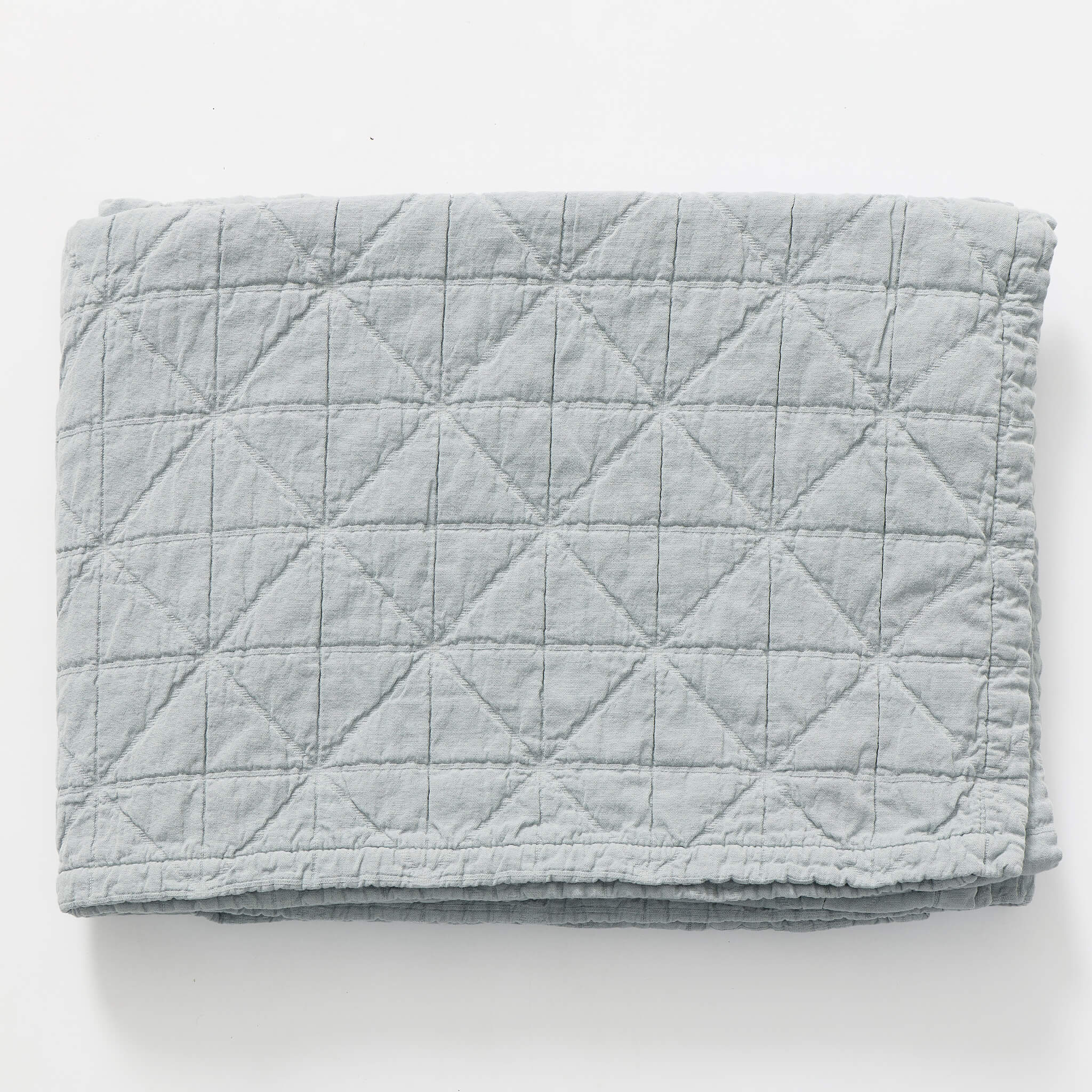 Diamond Soft Organic Cotton Blanket - Pale Blue