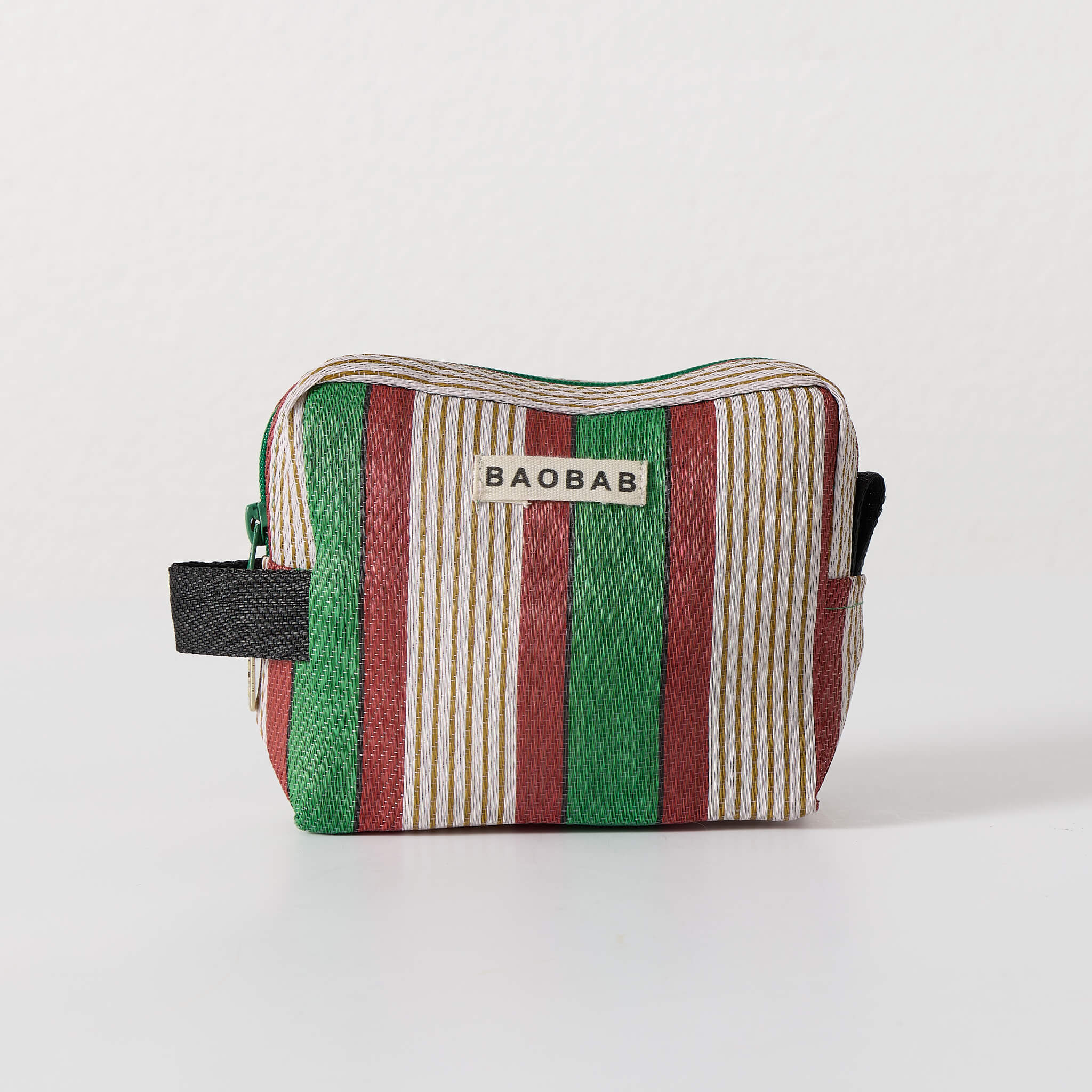 Green Stripe Pouch Set