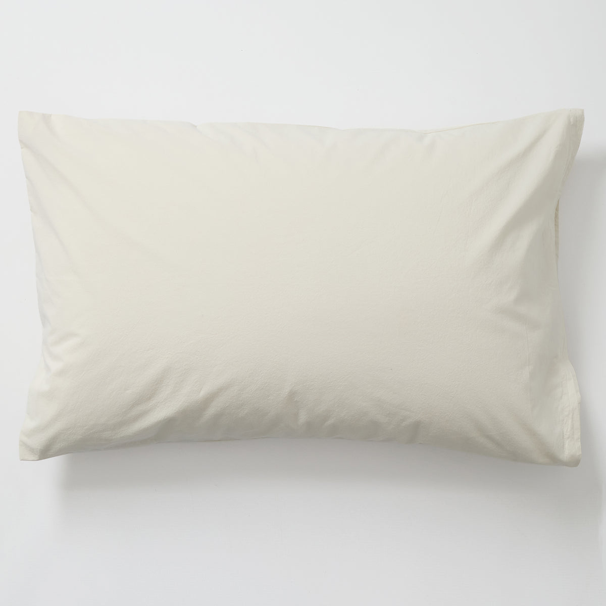 Chalk Cotton Percale Pillowcase