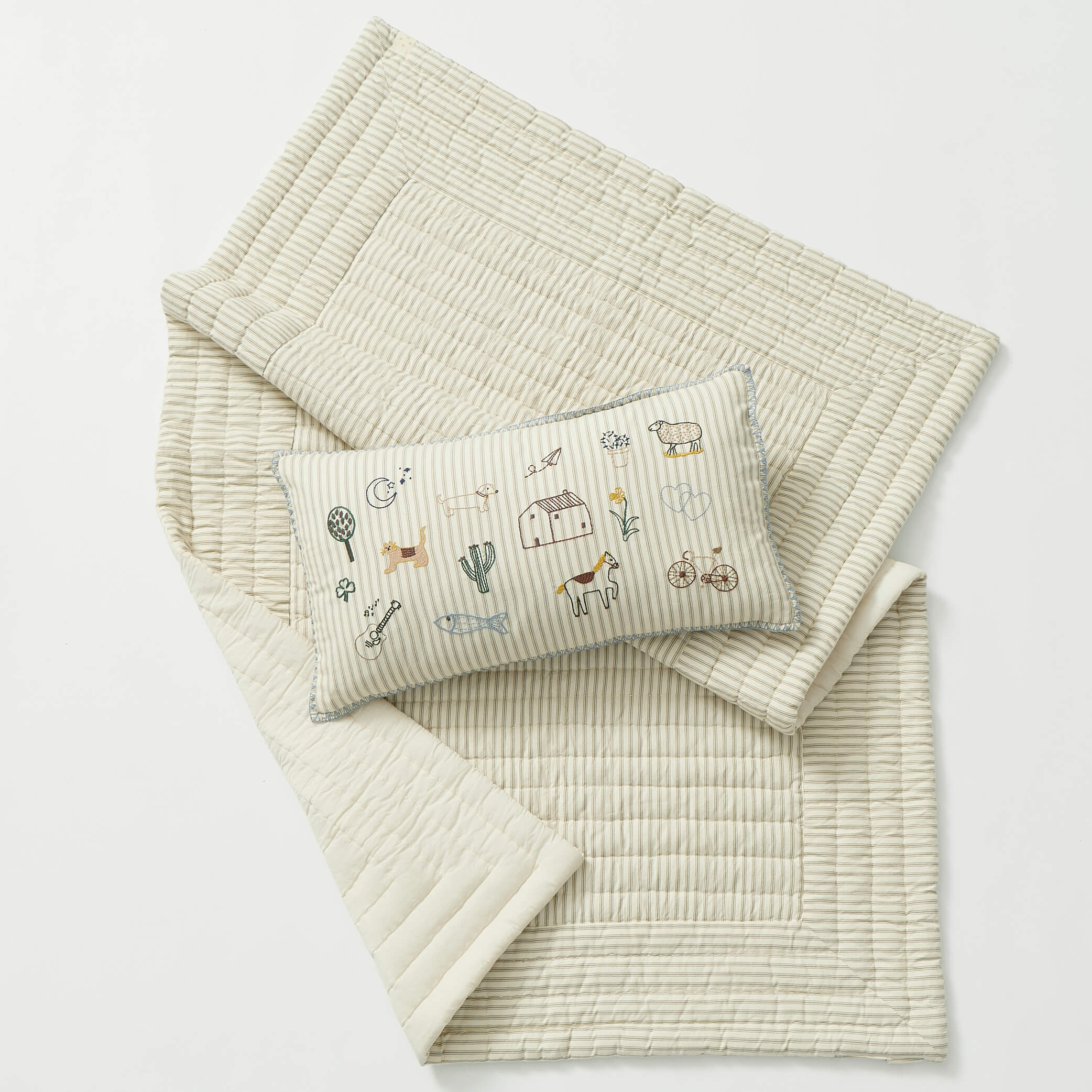 Ticking Stripe French Grey Junior Set