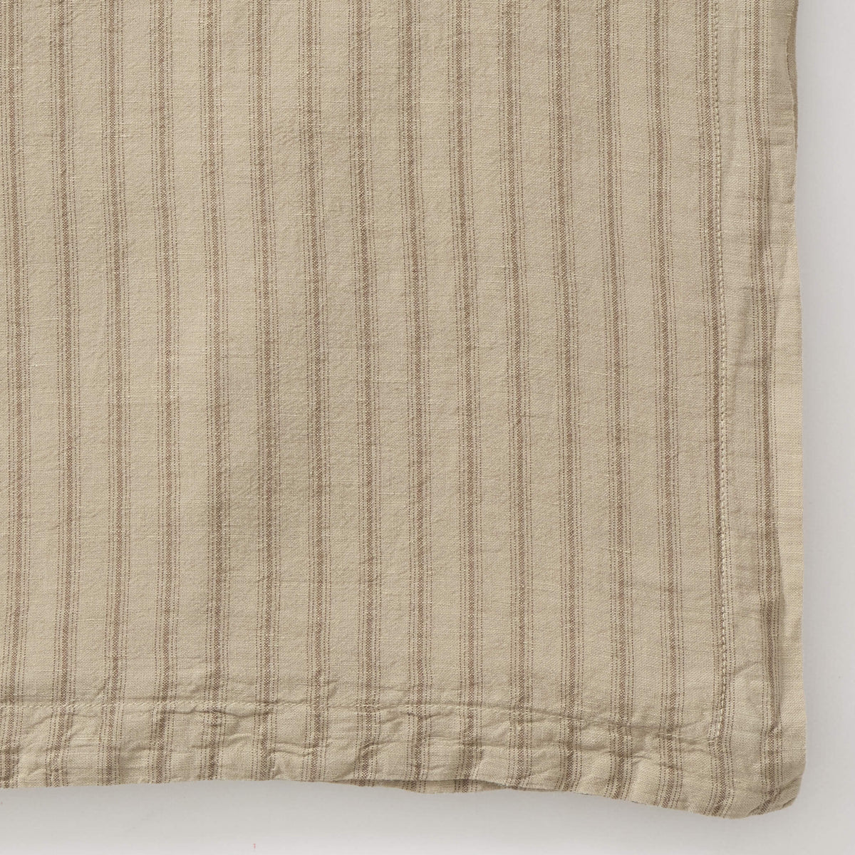 Washed Linen Cotton Ticking Stripe Napkin - Taupe