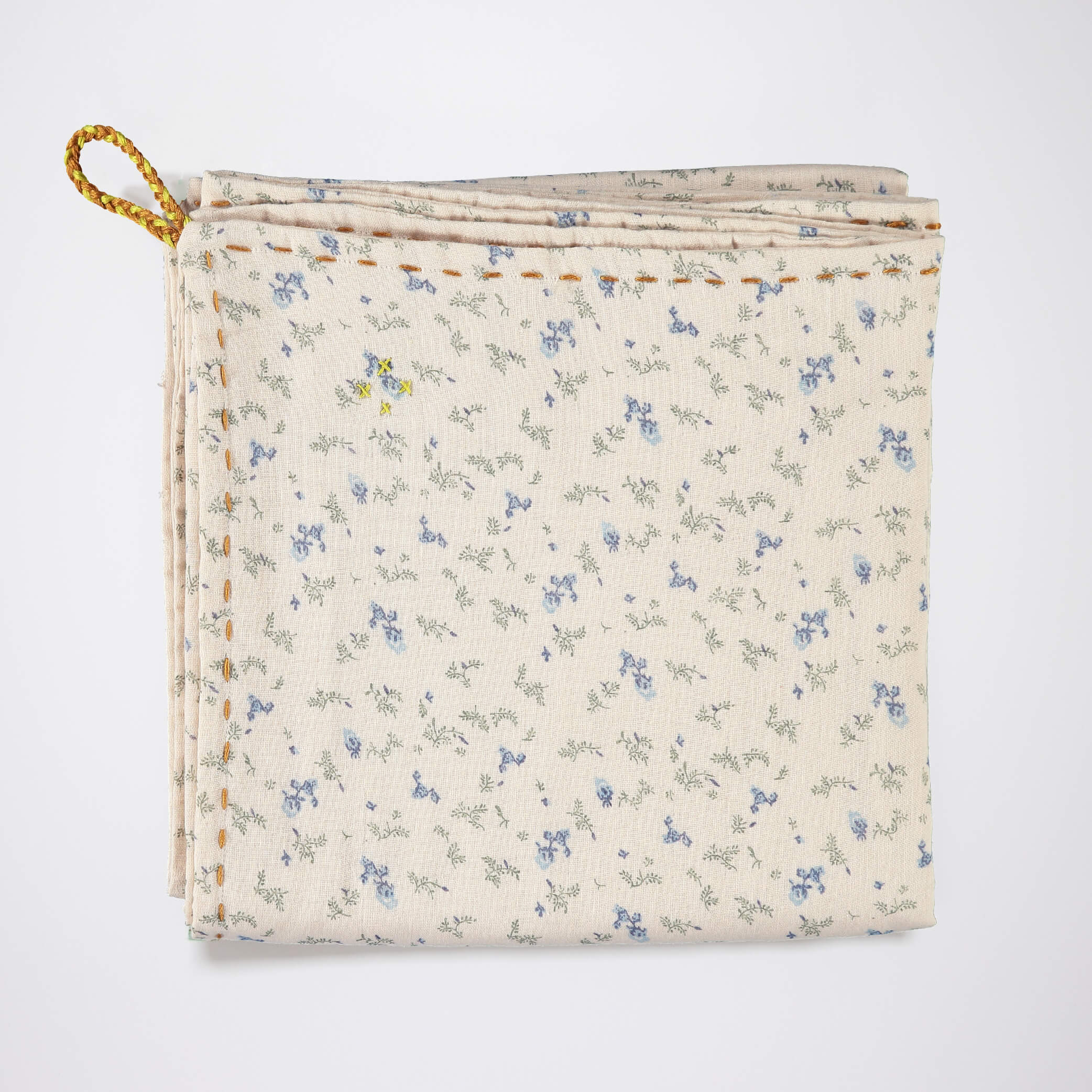 Double Layer Reversible Swaddle - Bella Floral / Stone