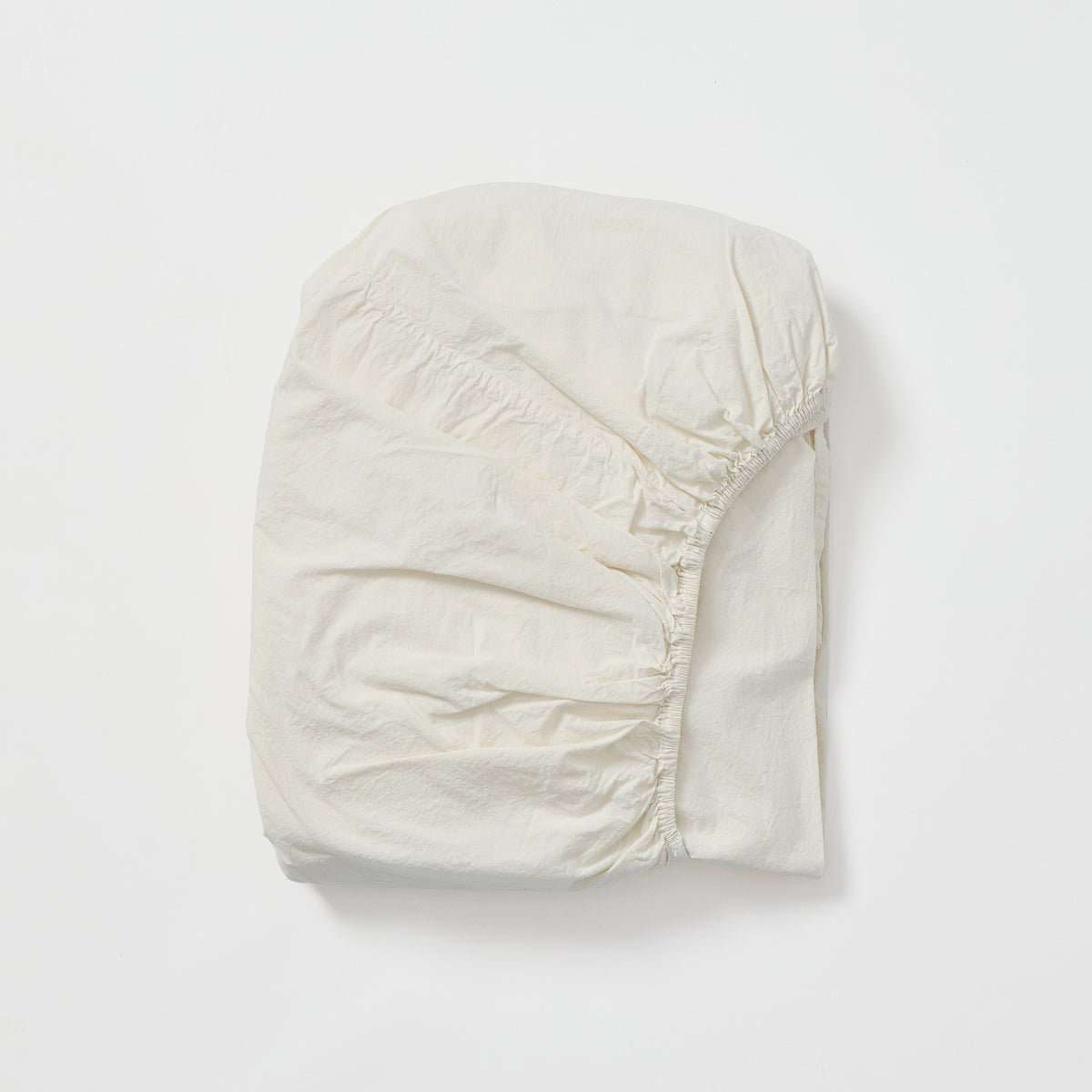 Chalk Cotton Percale Fitted Sheet