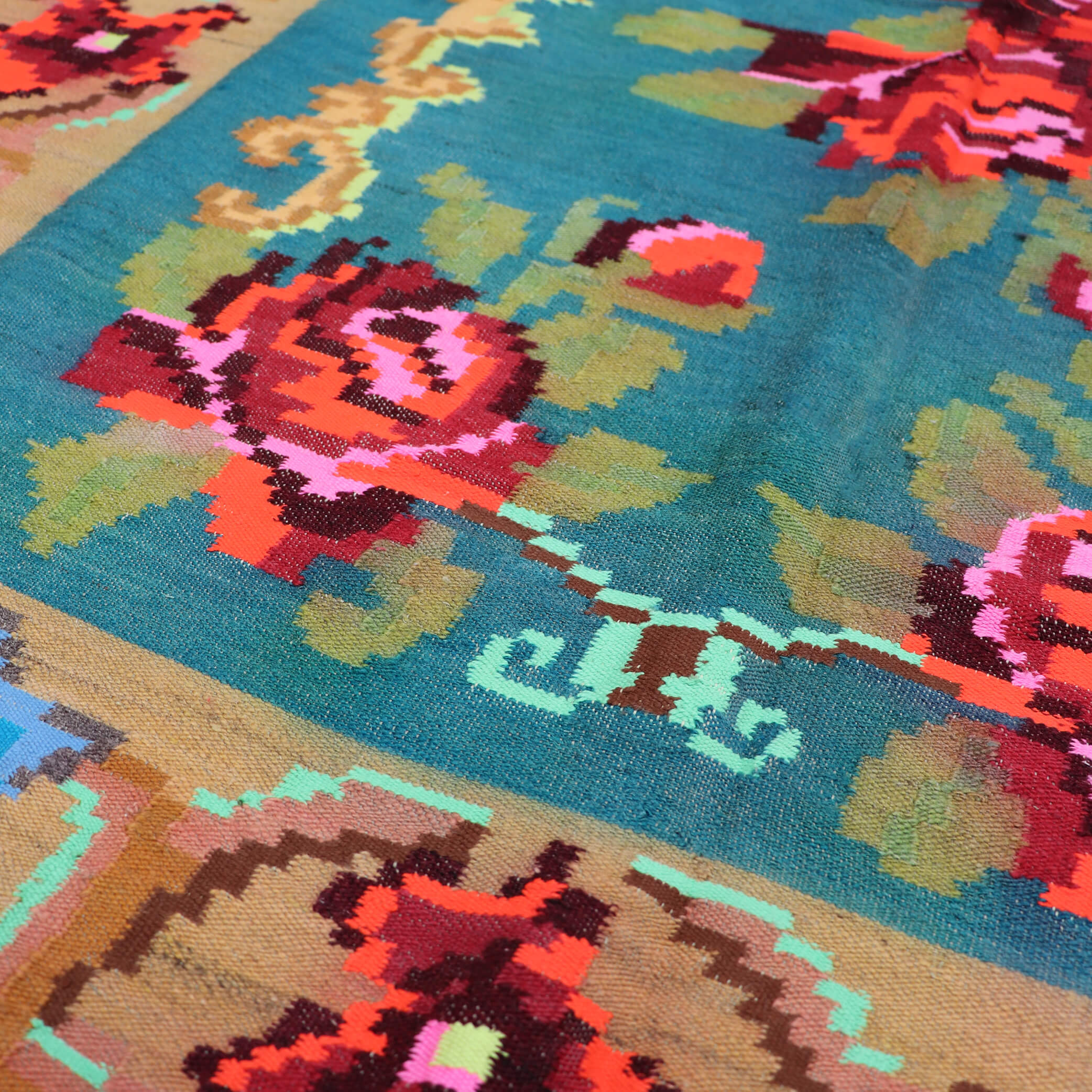 Floral Flat Weave - W154cm x L199cm