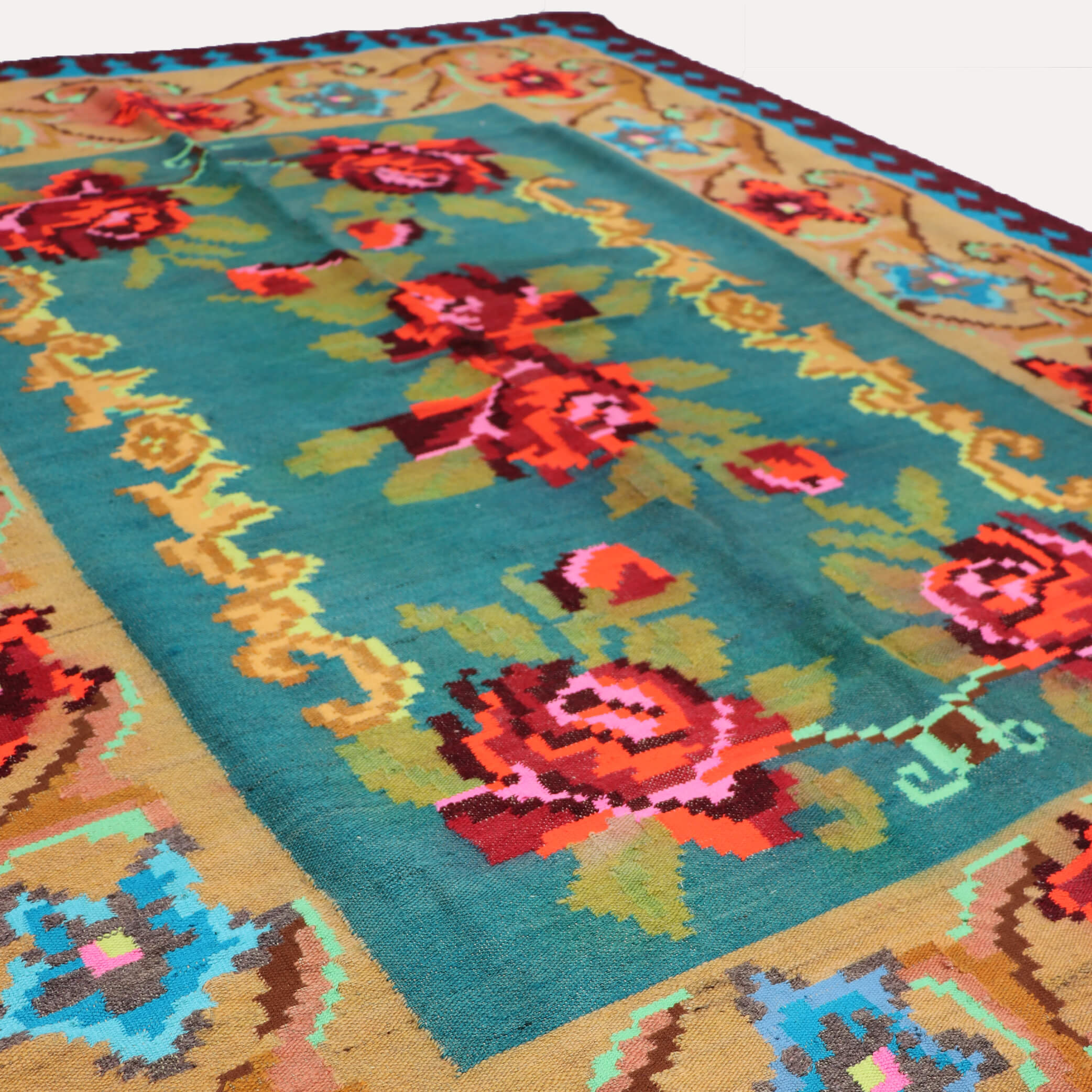 Floral Flat Weave - W154cm x L199cm