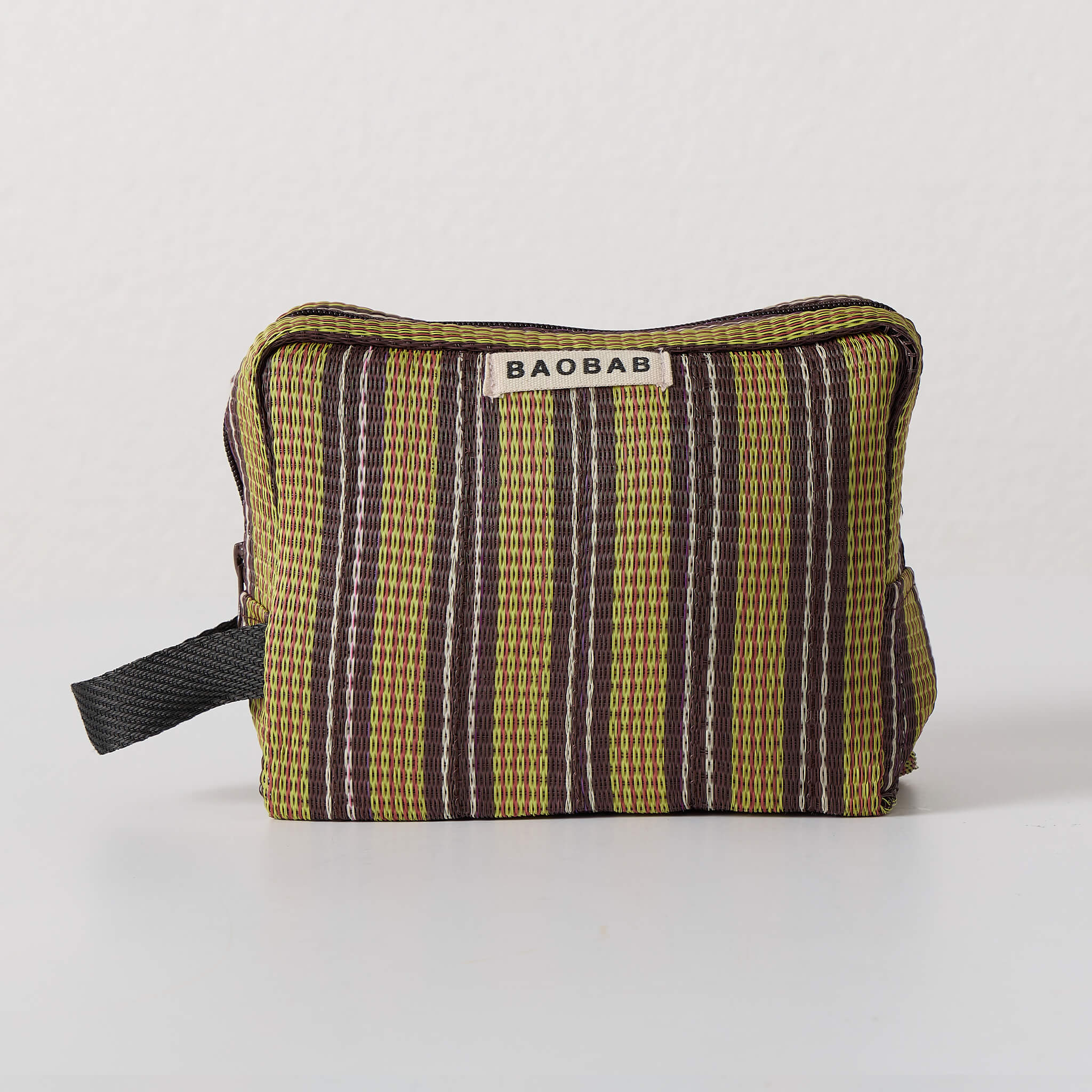 Yellow Stripe Pouch Bag