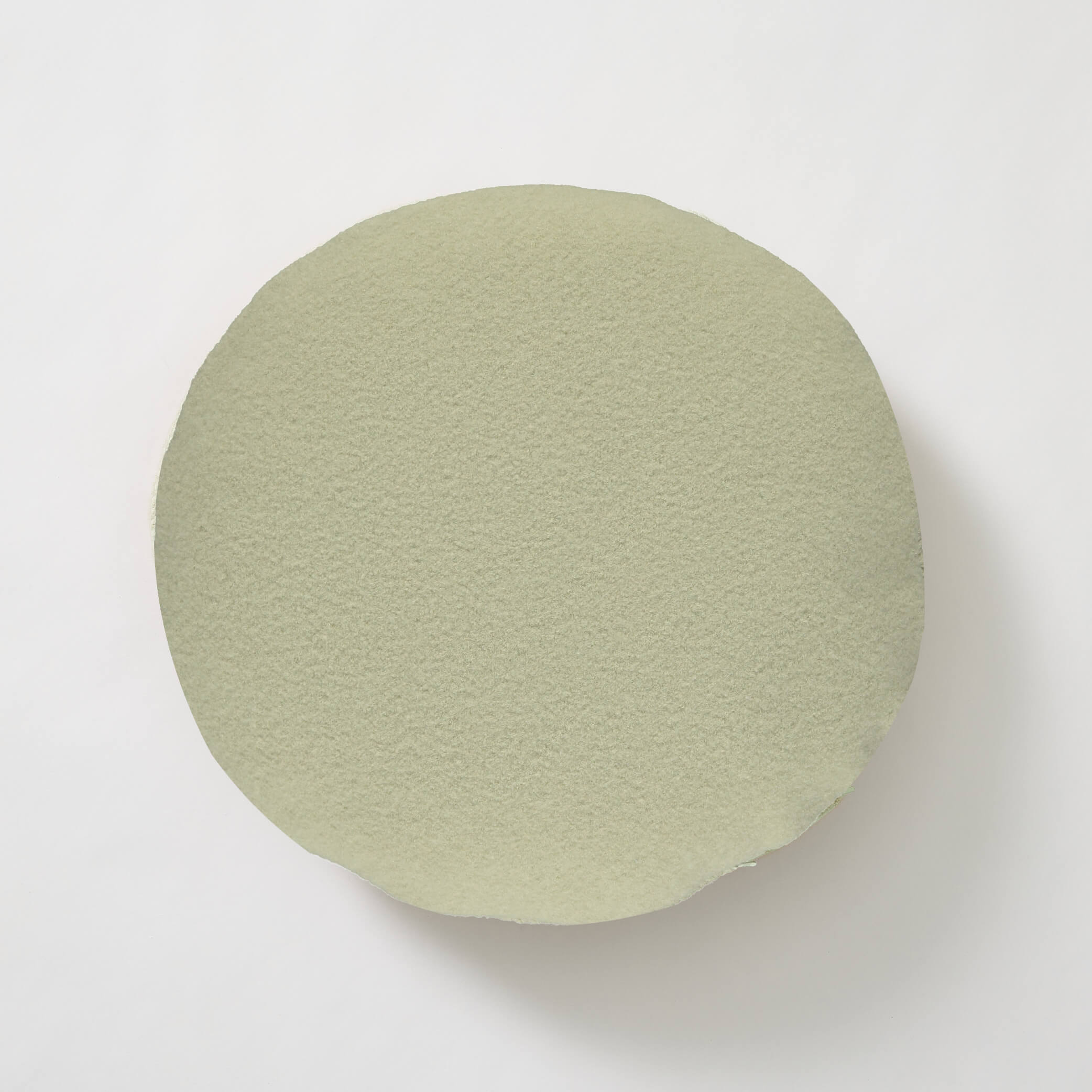 Crochet Circular Wool Cushion -Celery