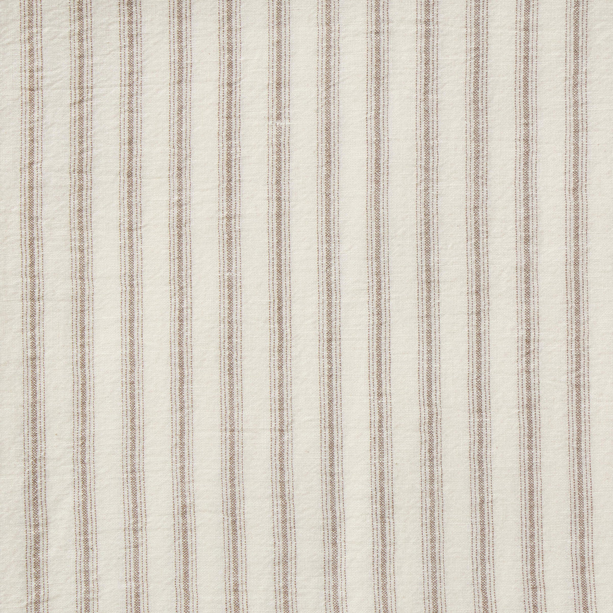 Washed Linen Cotton Ticking Stripe Duvet Cover - Chalk