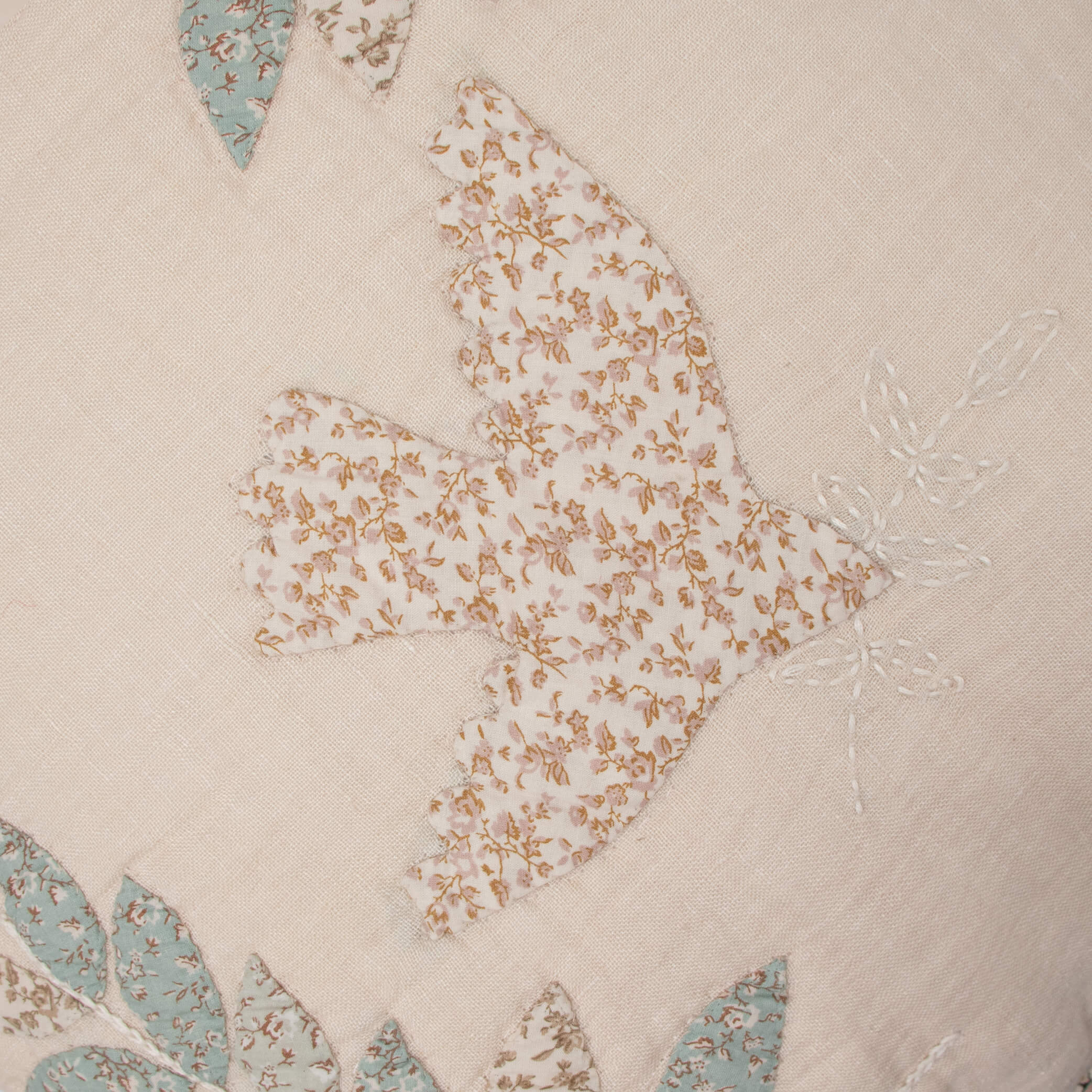 Hand Appliqué Bird cushion cover
