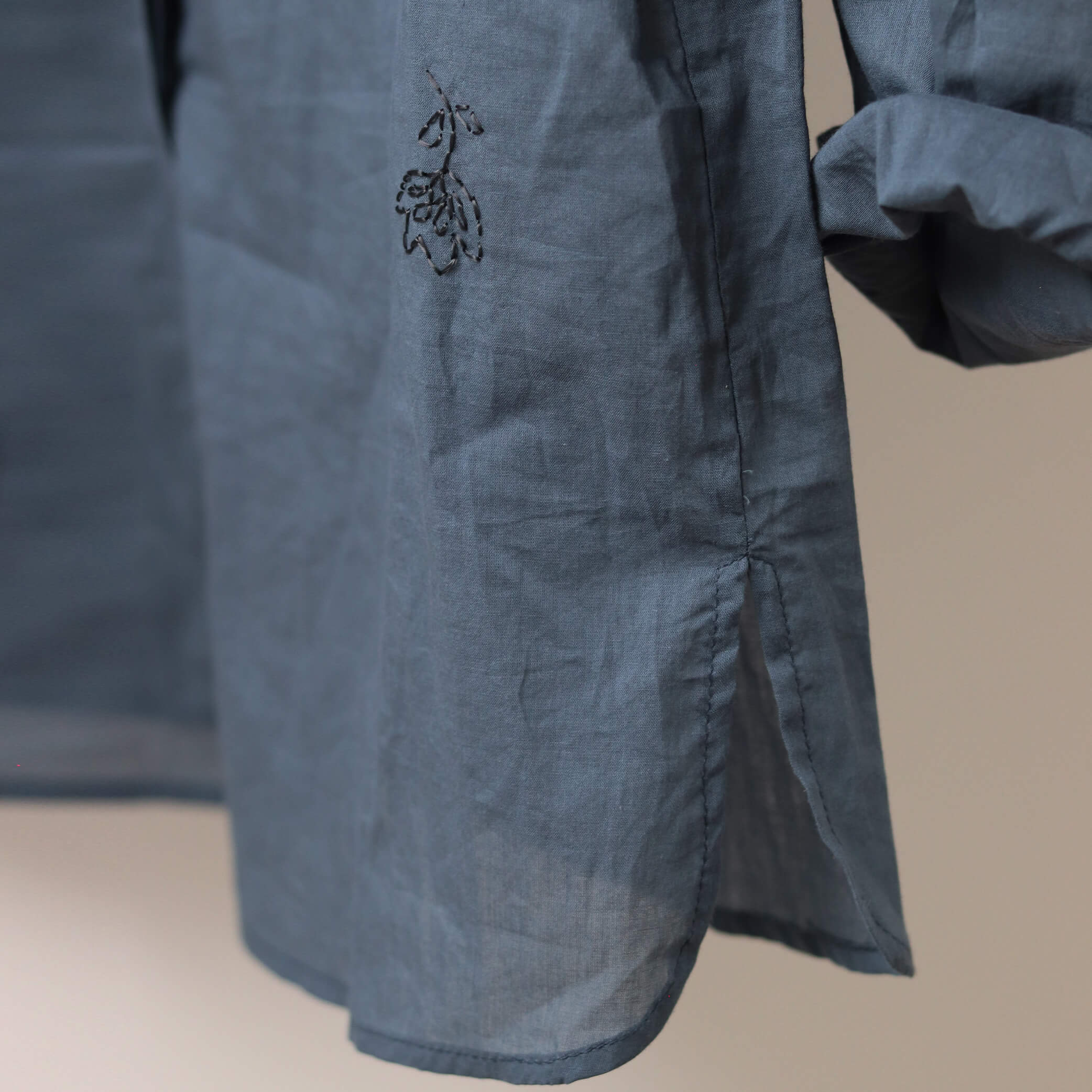 Cotton Voile Shirt in Ink