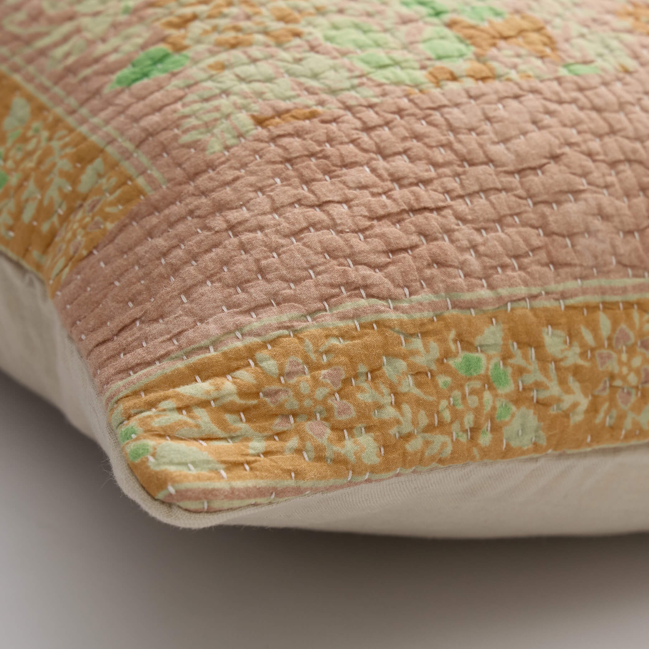 Kantha Floral Cushion