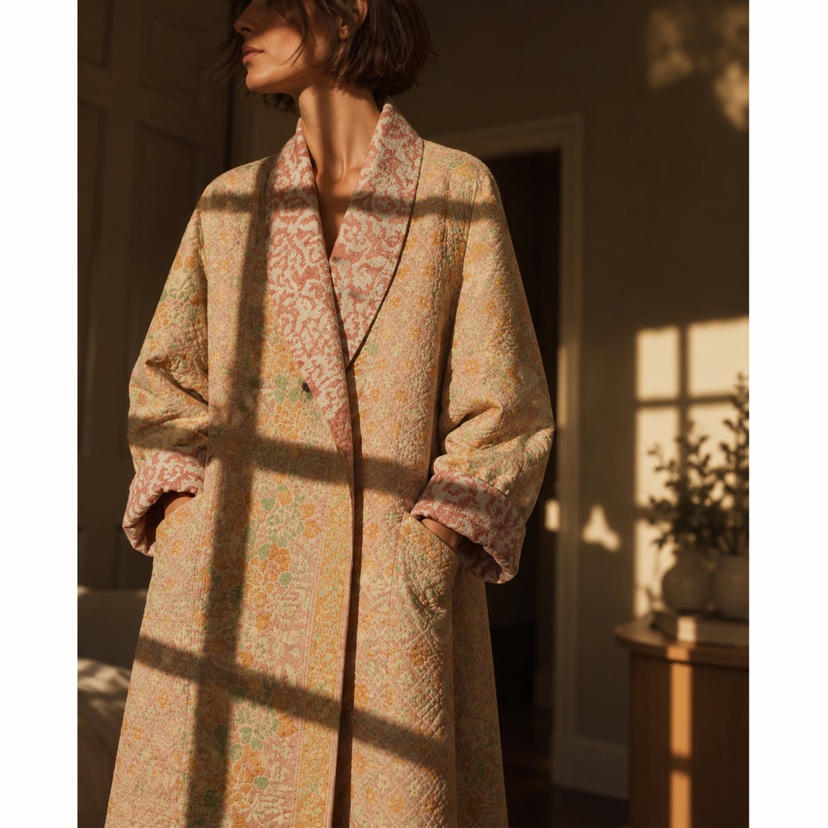 Hand stitched Floral Kimono