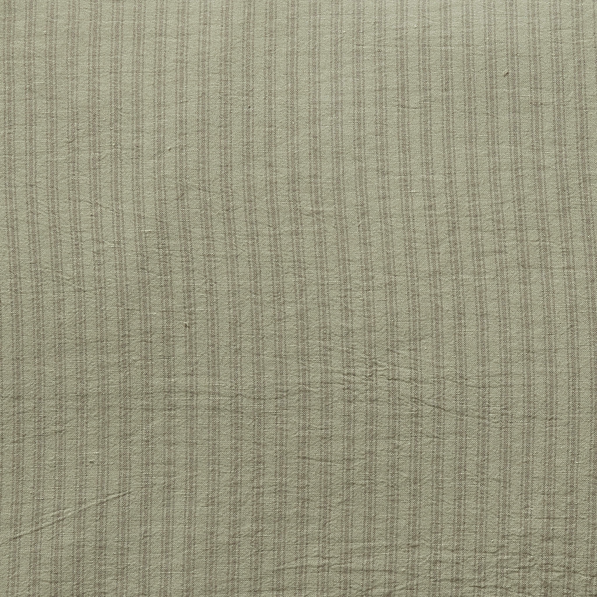 Washed Linen Cotton Ticking Stripe Duvet Cover - Olive