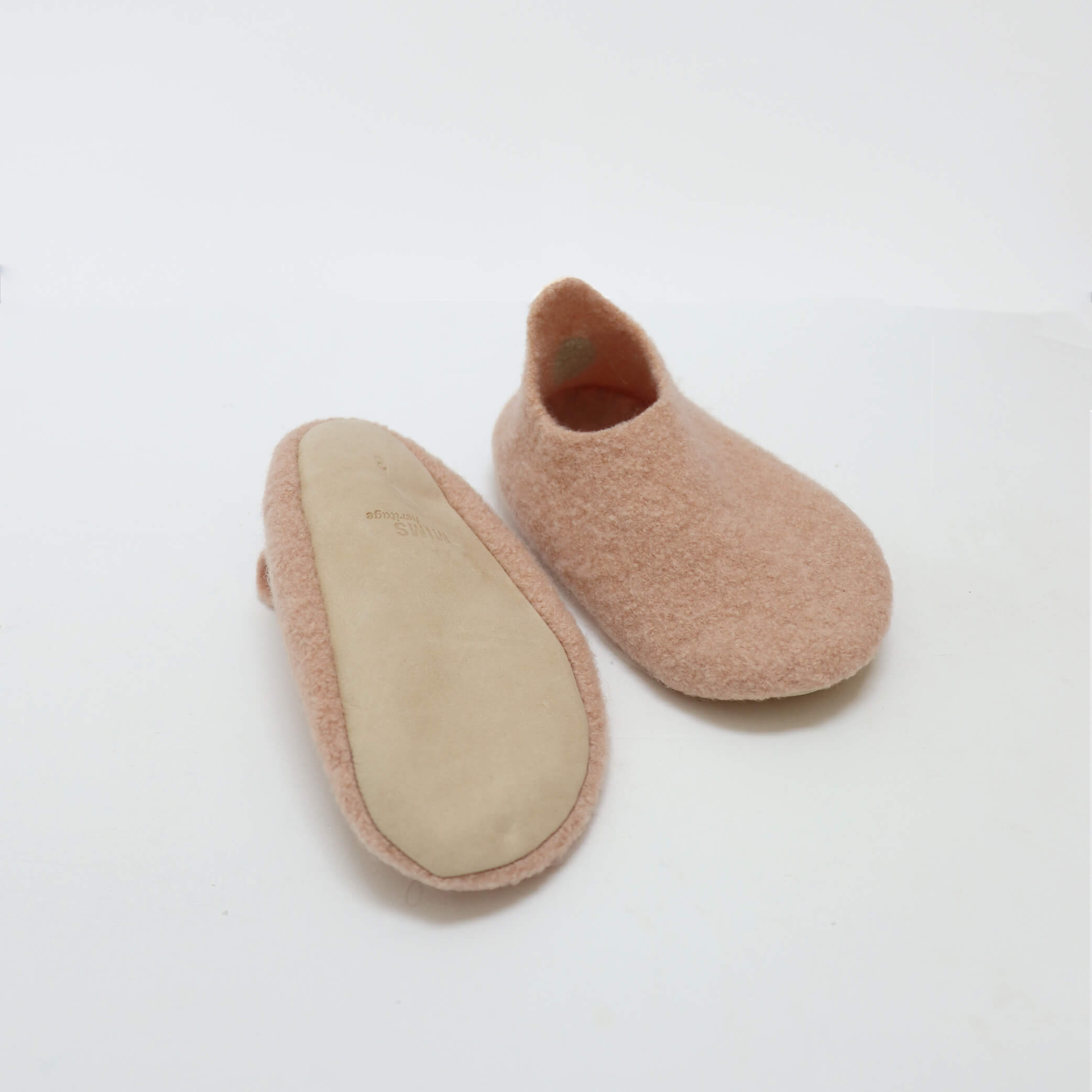 Kids Merino Wool Slippers - Peach Blossom
