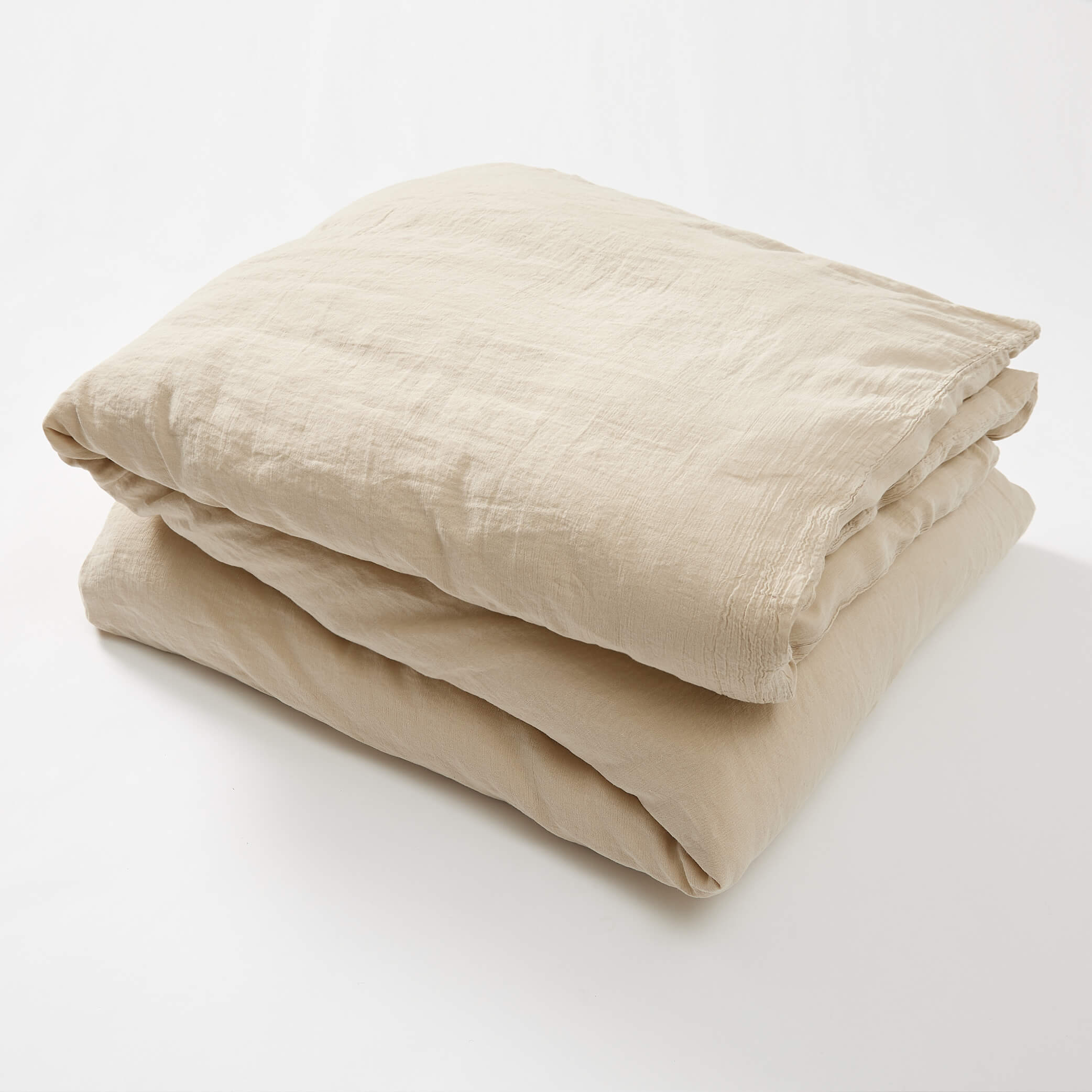 Washed Linen Cotton Duvet Cover Sandstone