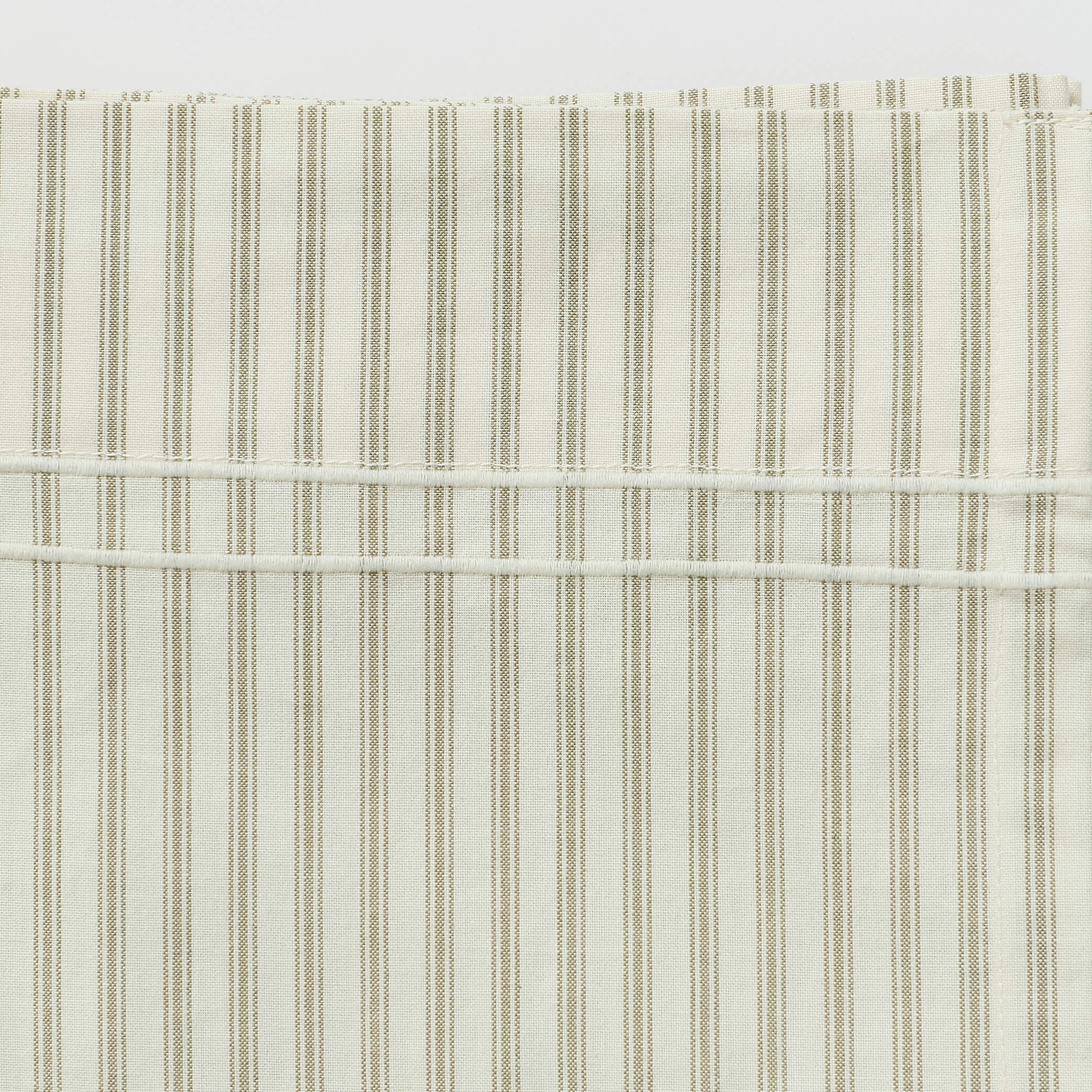 Ticking Stripe Ecru/ French Grey Top Flat Sheet