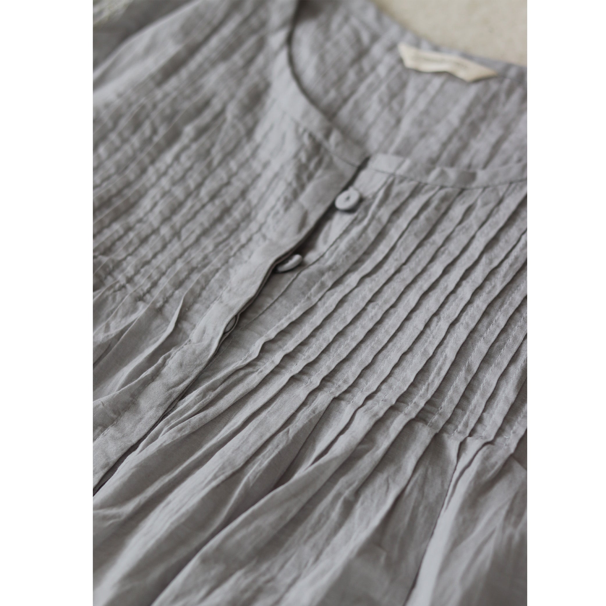 Pin Tuck Top in Skylight