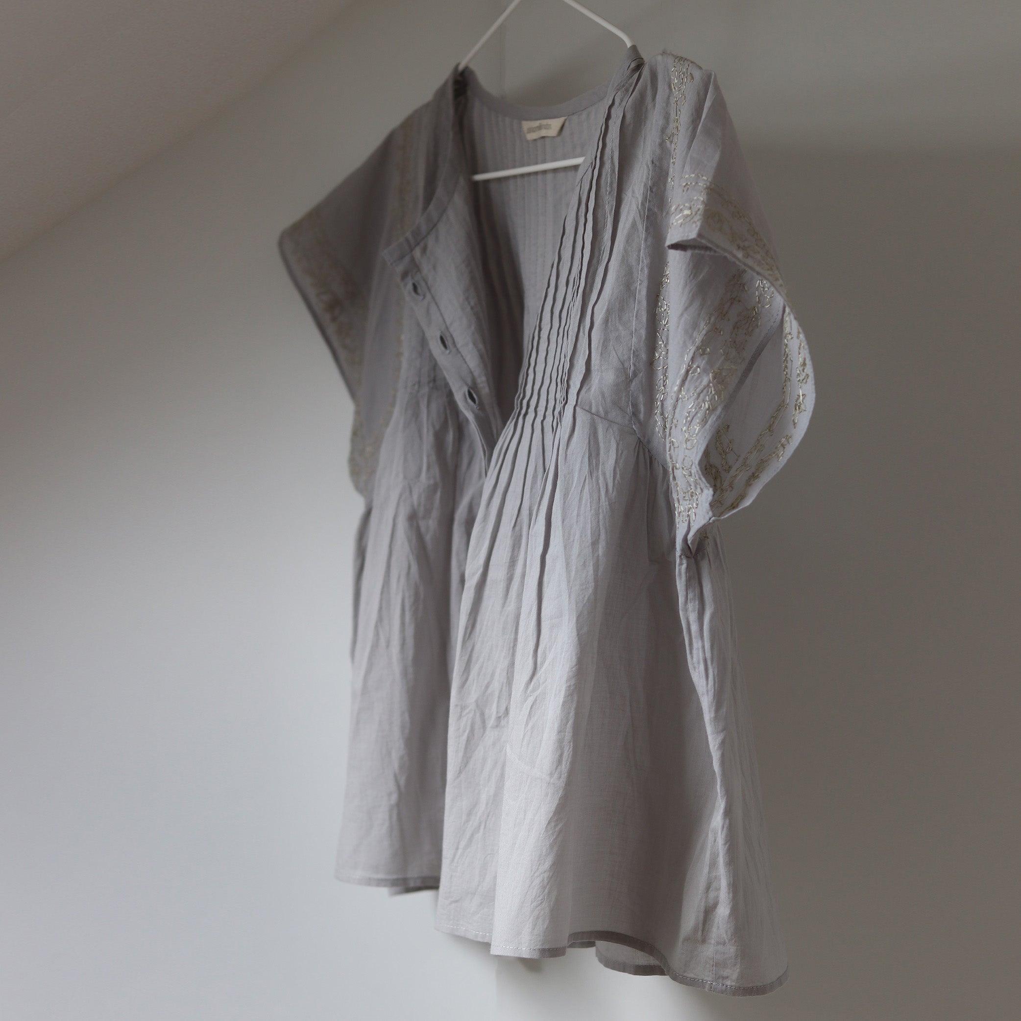 Pin Tuck Top in Skylight