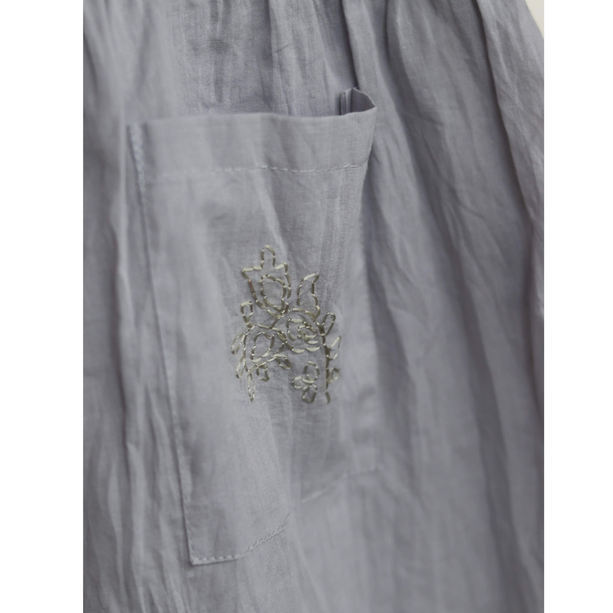 Hand Embroidered Cotton Voile Shorts