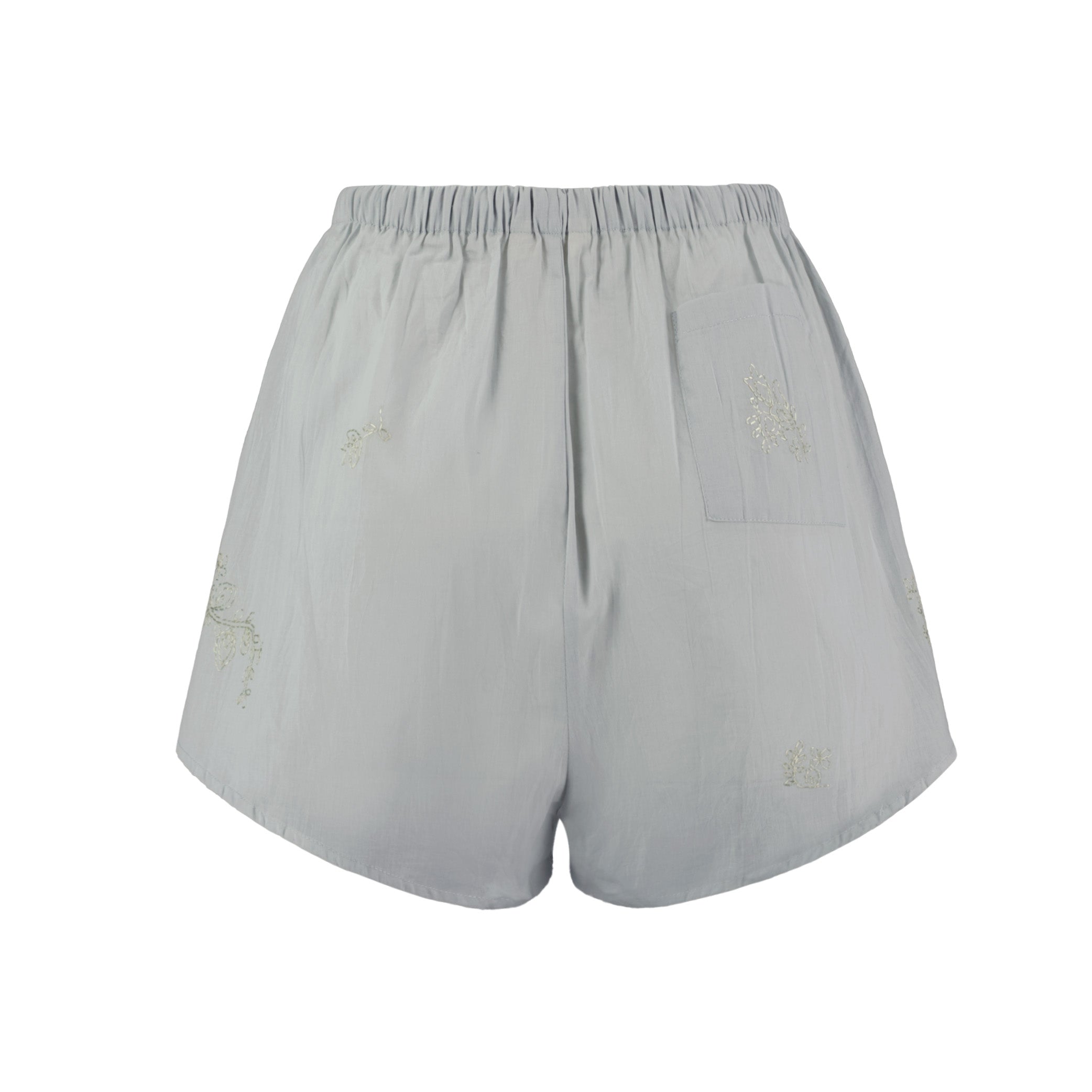Hand Embroidered Cotton Voile Shorts