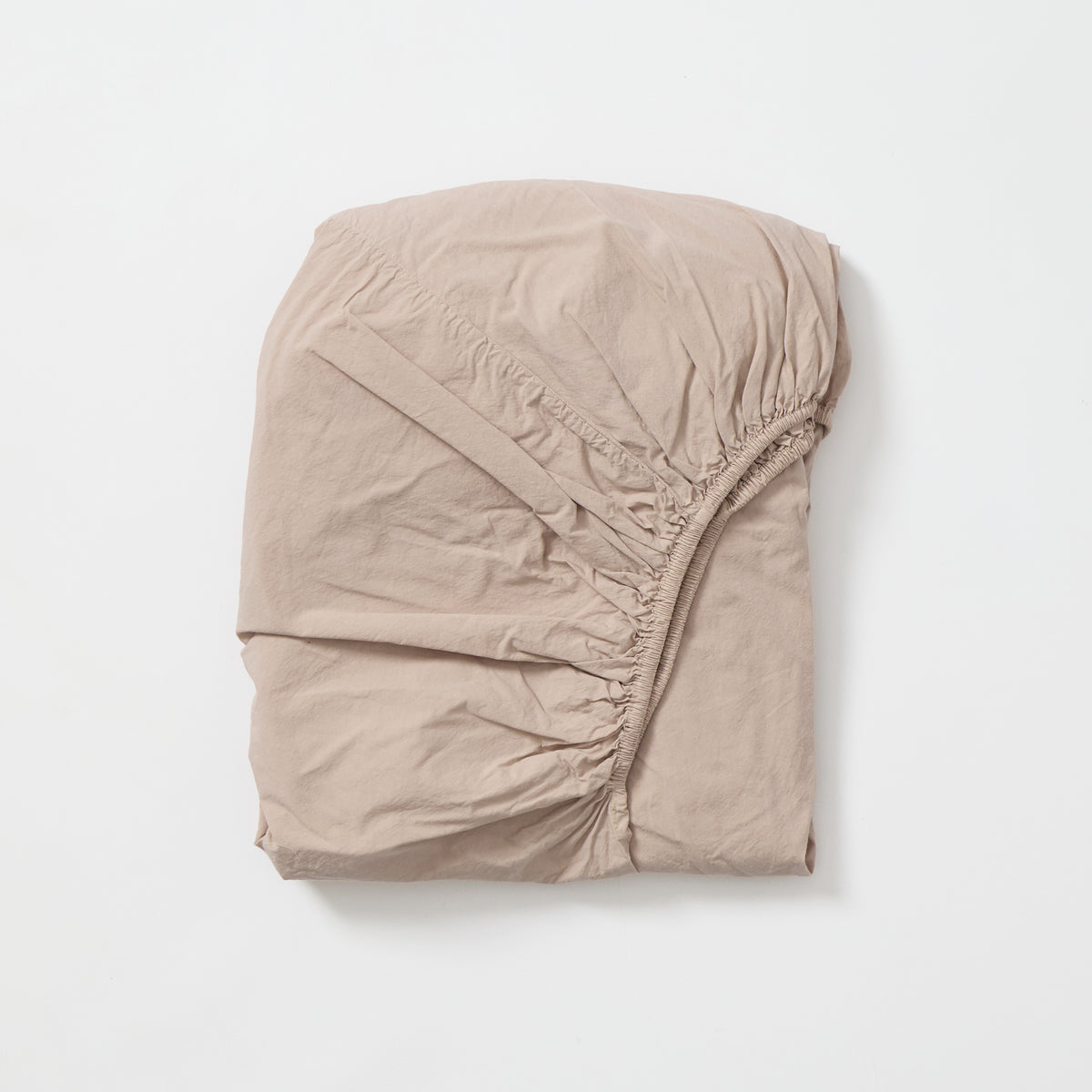 Soft Rose Cotton Percale Fitted Sheet