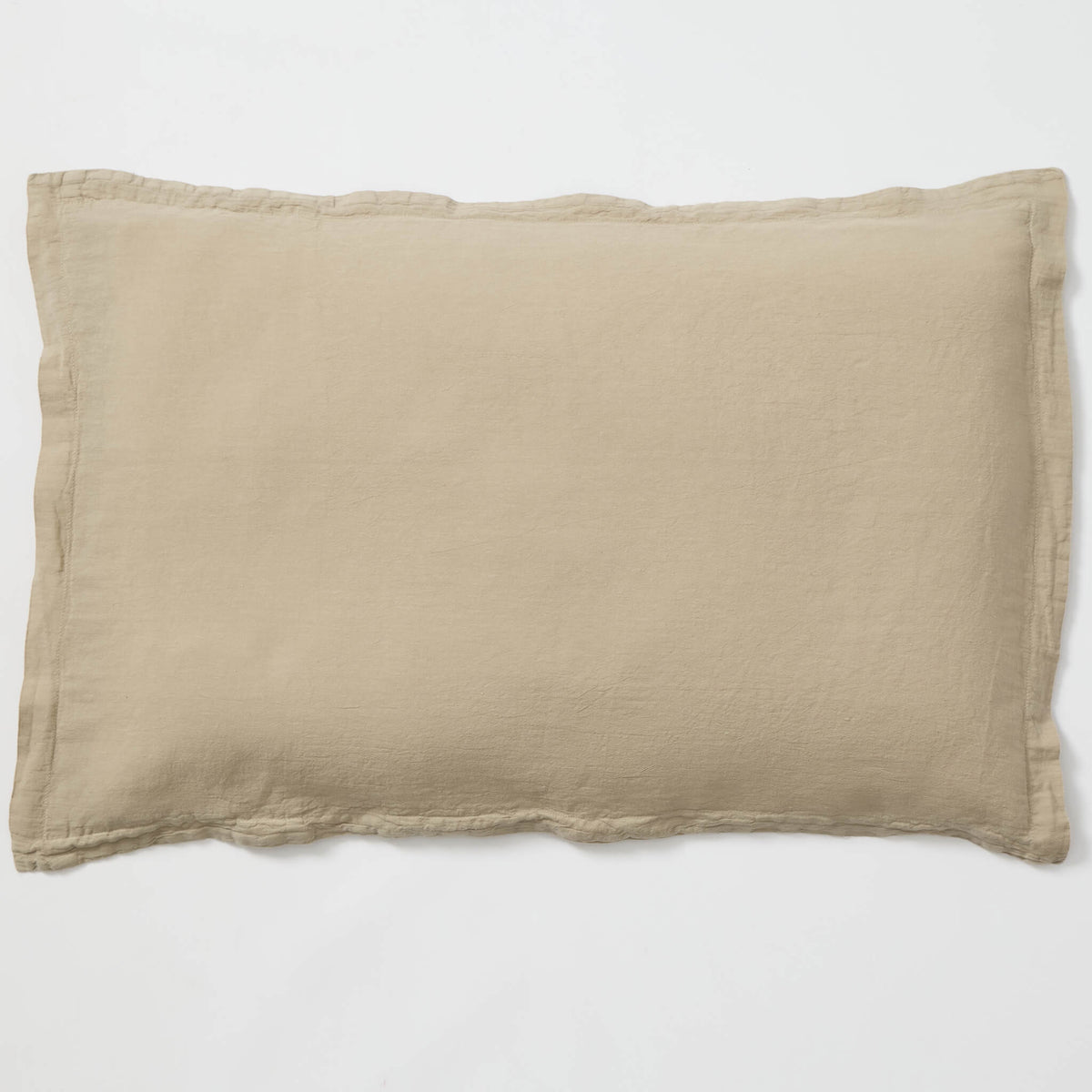 Washed Linen Cotton Oxford Pillowcase - Taupe