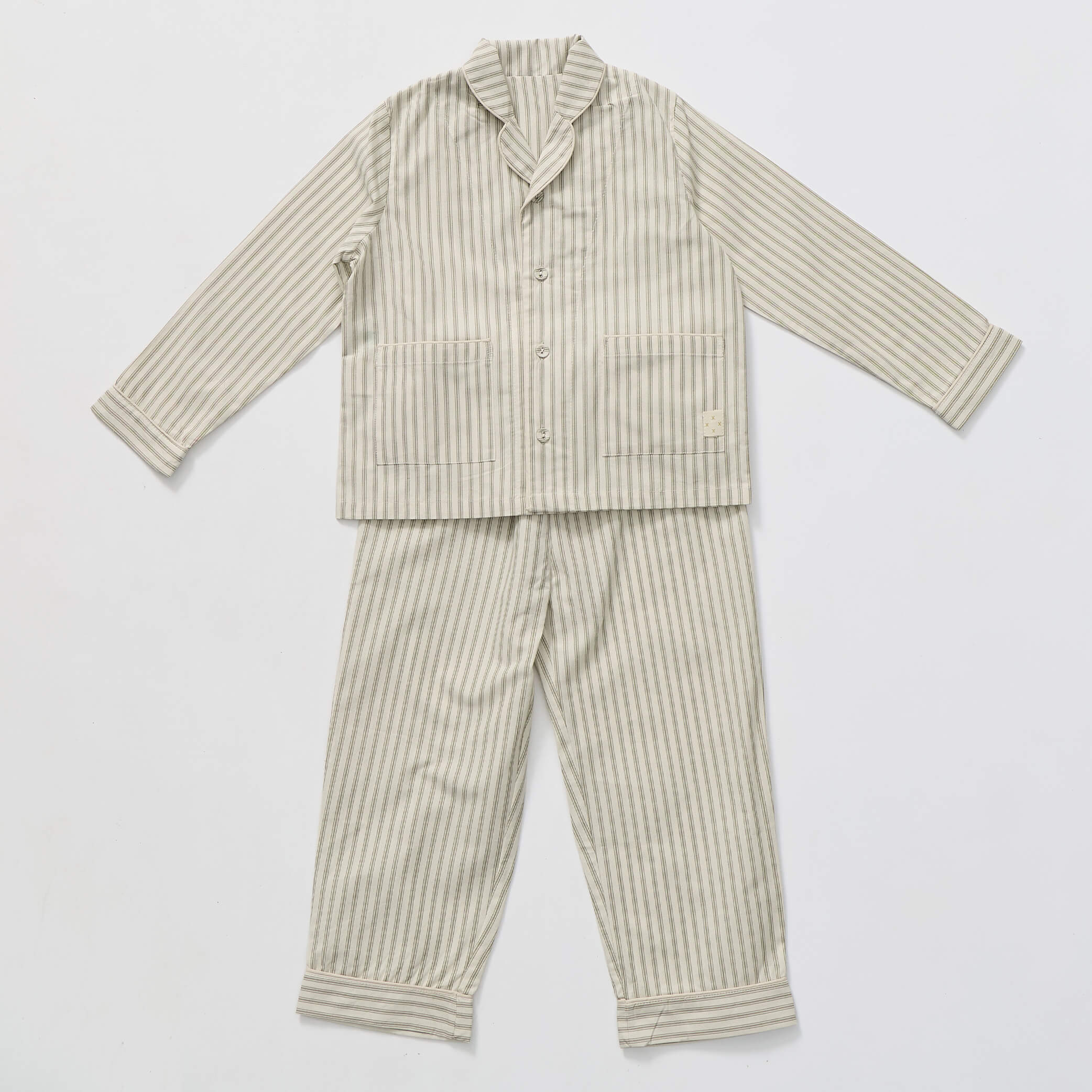 Ticking Stripe French Grey Pyjama set