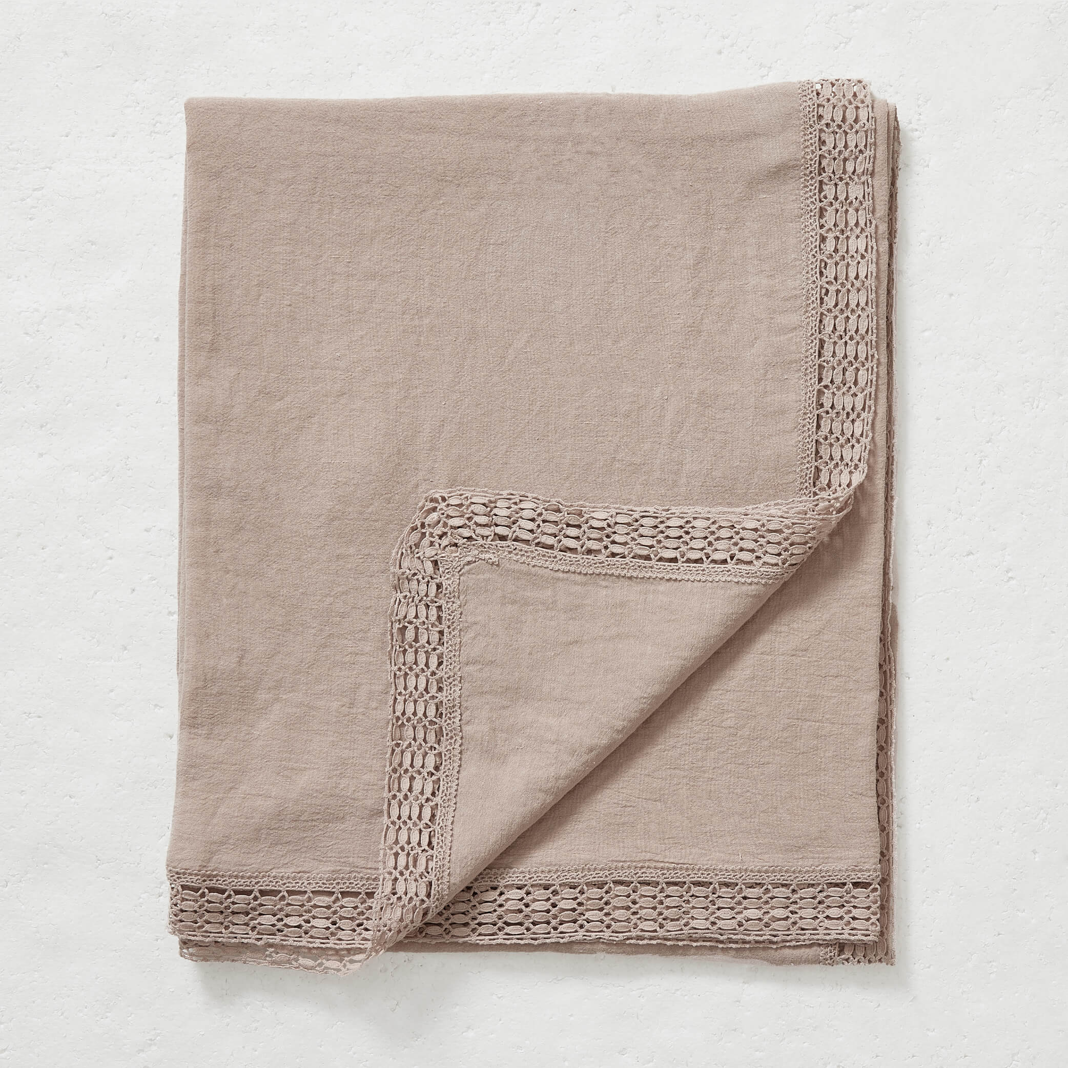 Vintage Rose Lace Top Flat Sheet | Single