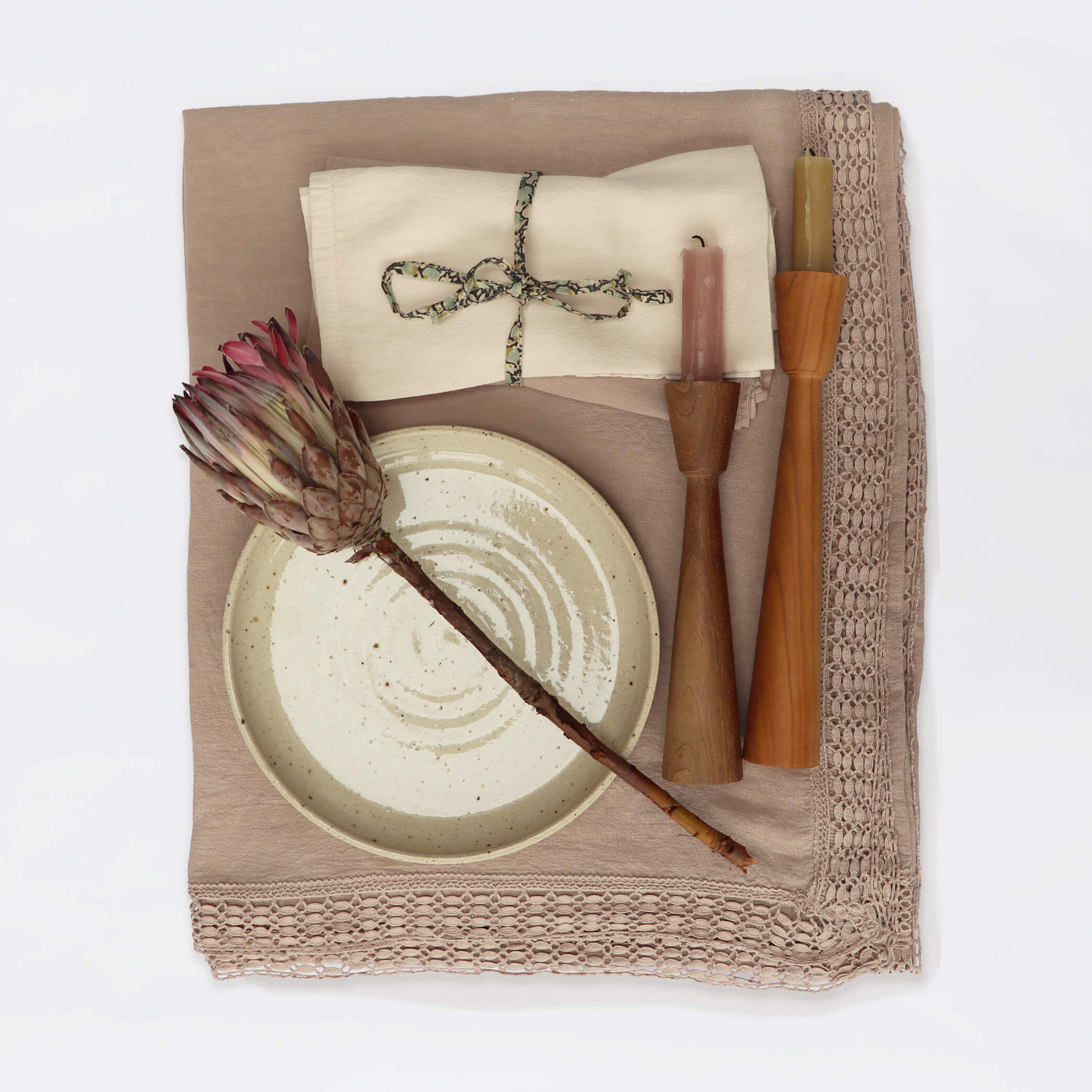 Washed Linen Cotton Napkin - Soft Shell