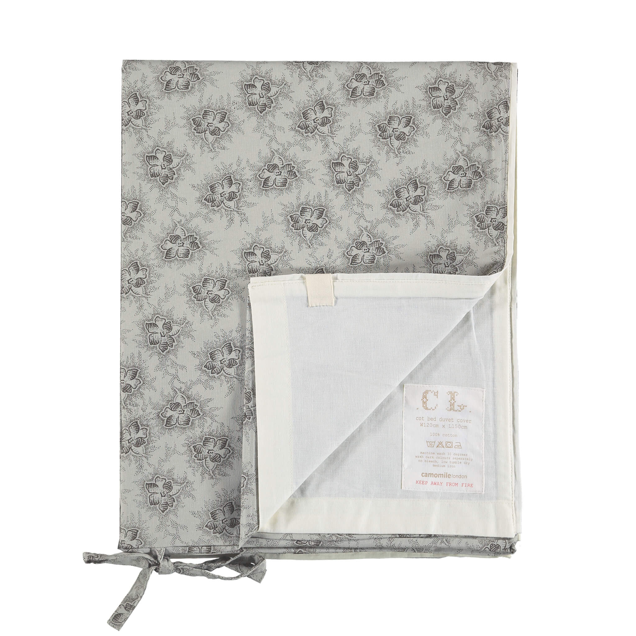 Spot Floral Chocolate Duvet Cover