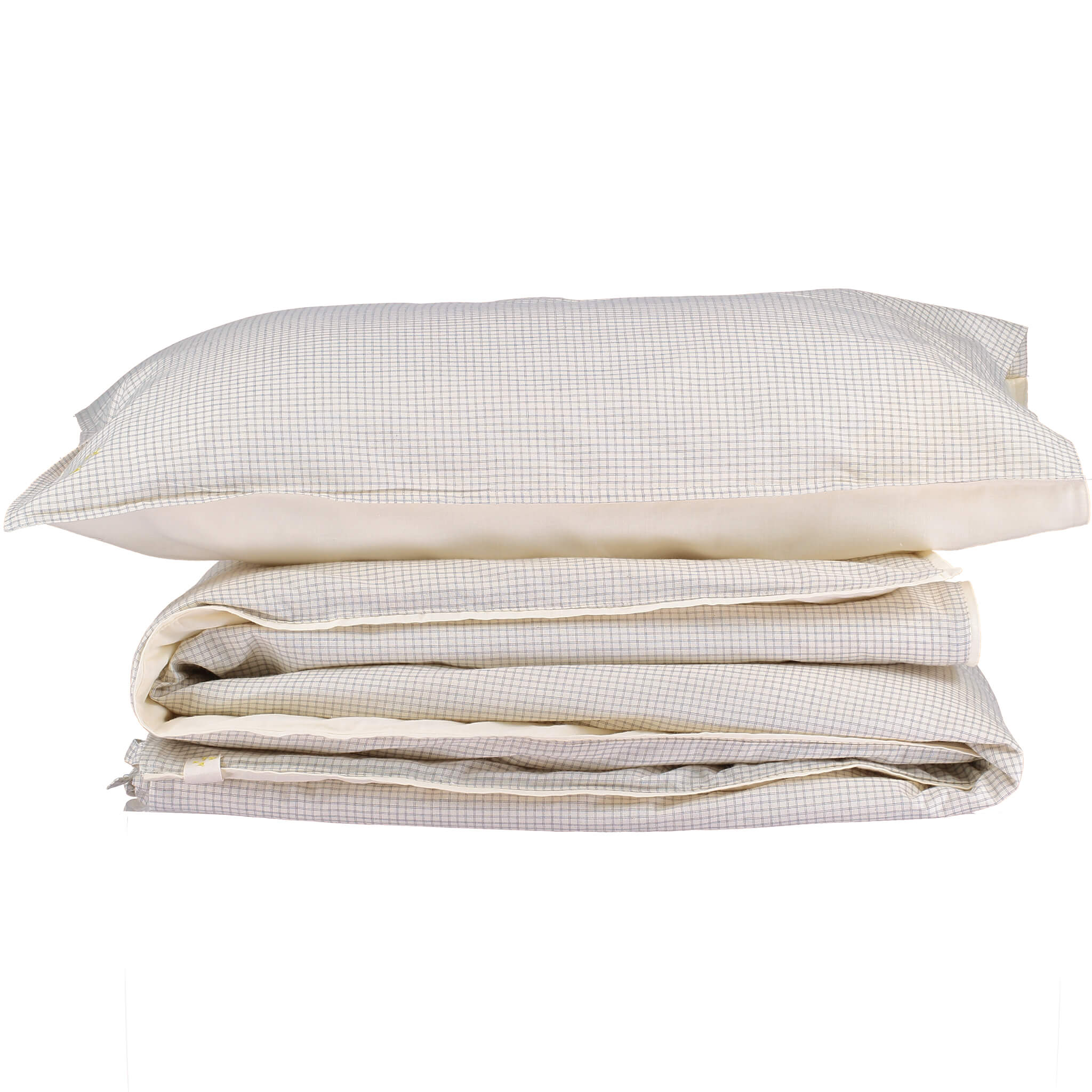 Double Check Ivory/ Grey Duvet Cover