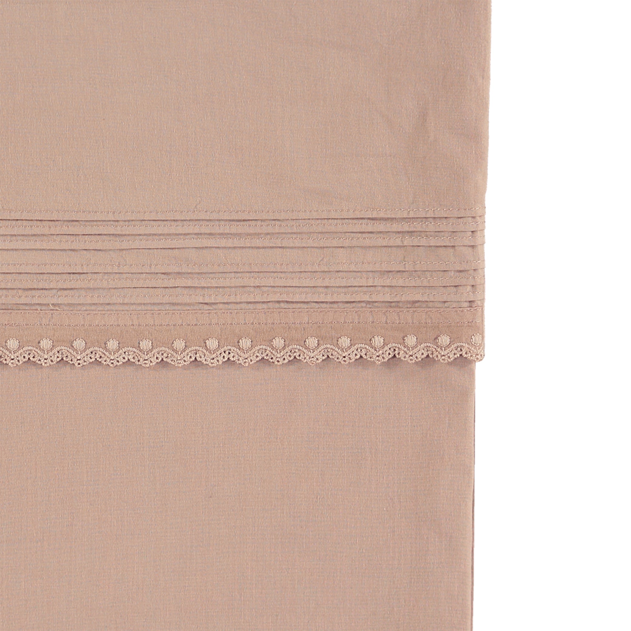 Clay Pink Pin Tuck Embroidered Duvet Cover