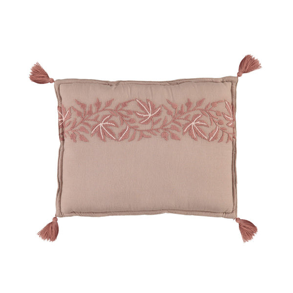 Ivy Mink Small Embroidered Padded Cushion
