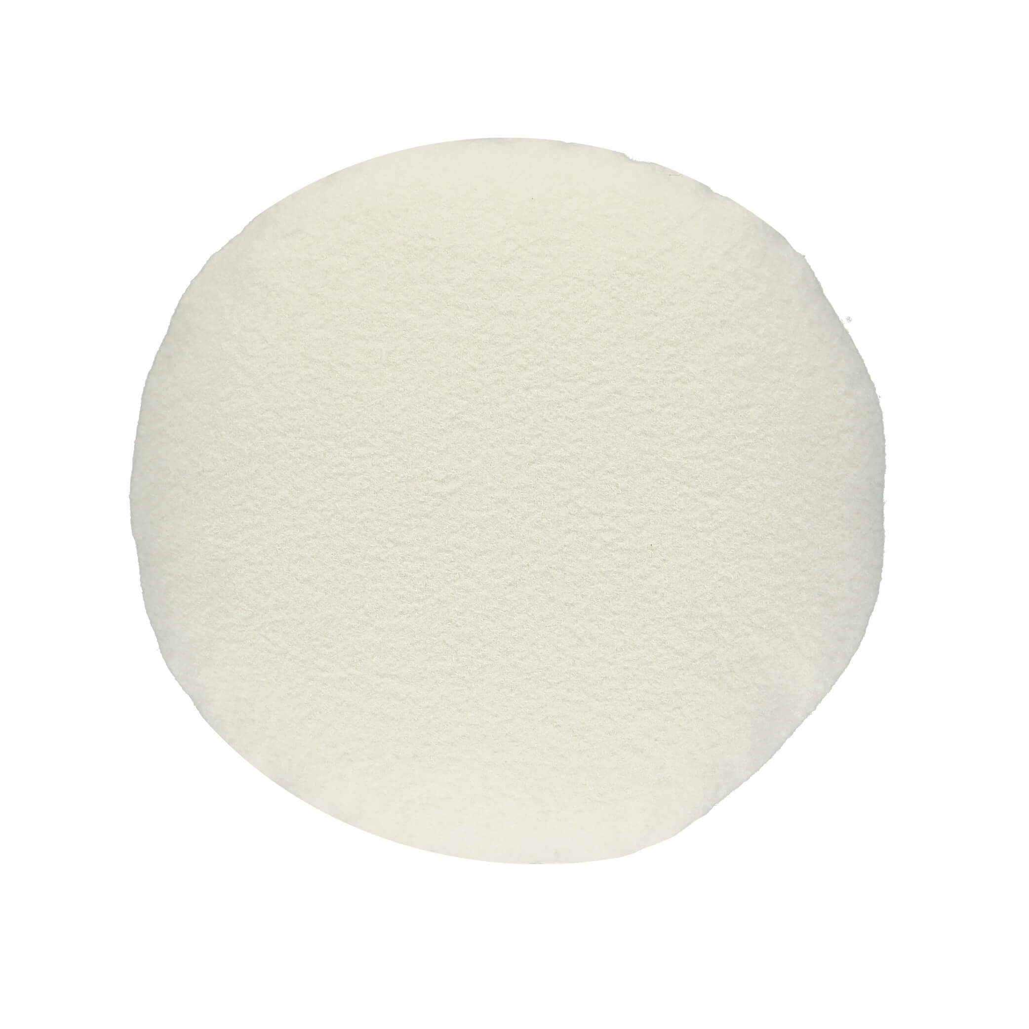 Crochet Circular Wool Cushion -Chalk
