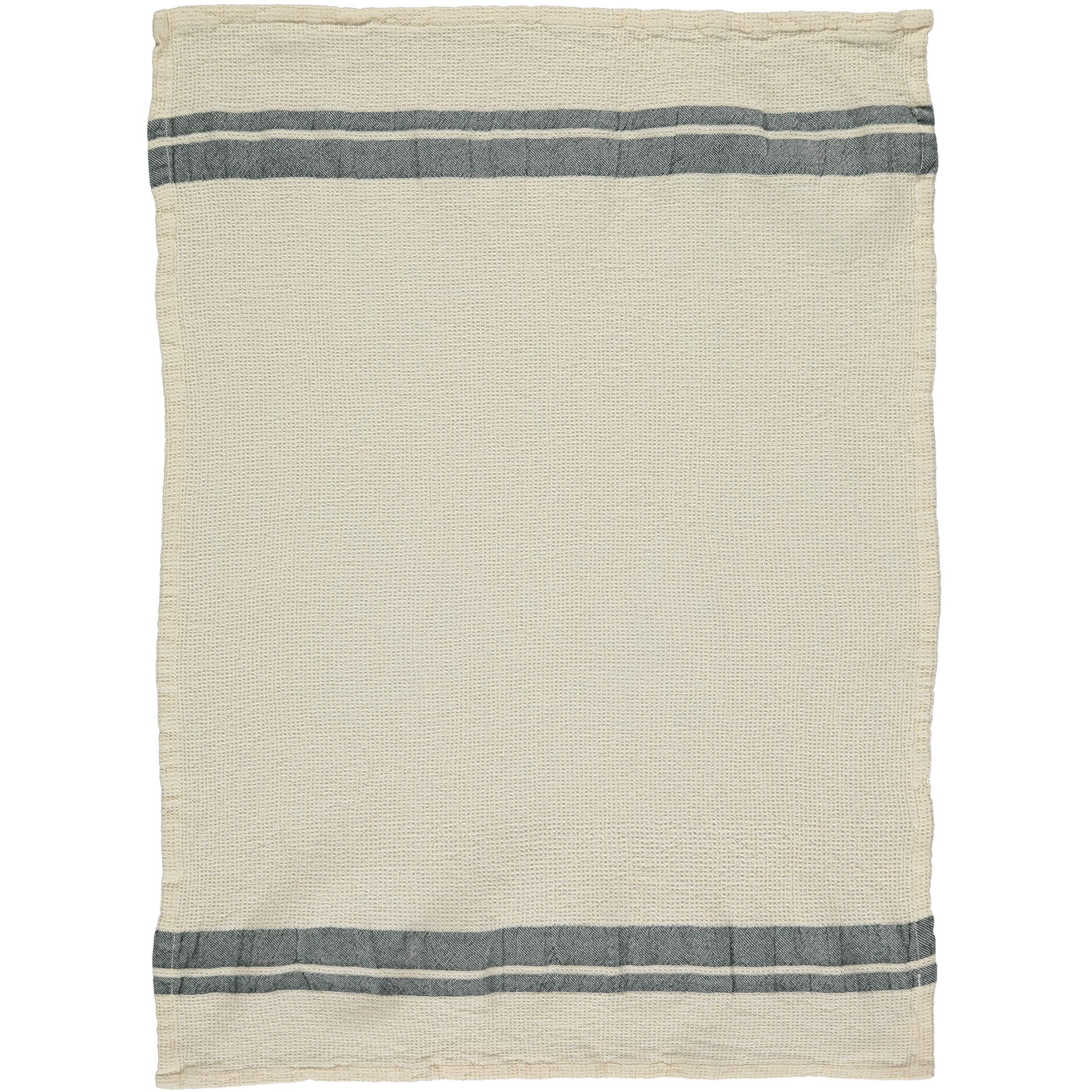 Ecru Stripe Soft Waffle Cotton Towels