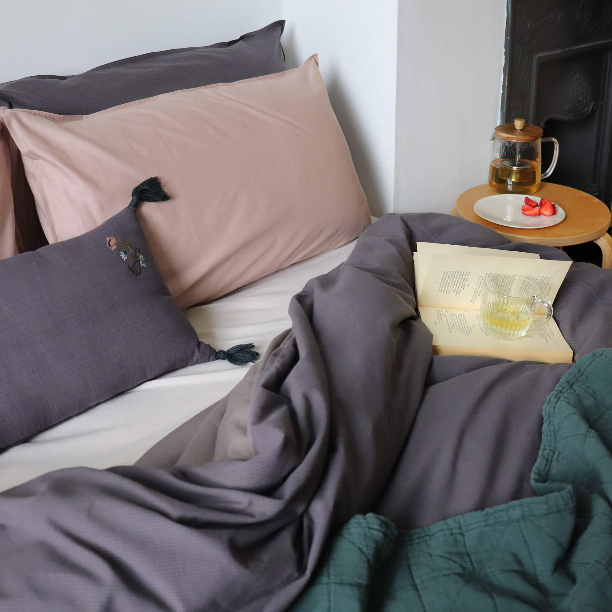 Organic Cotton Pillowcase - Light Mink