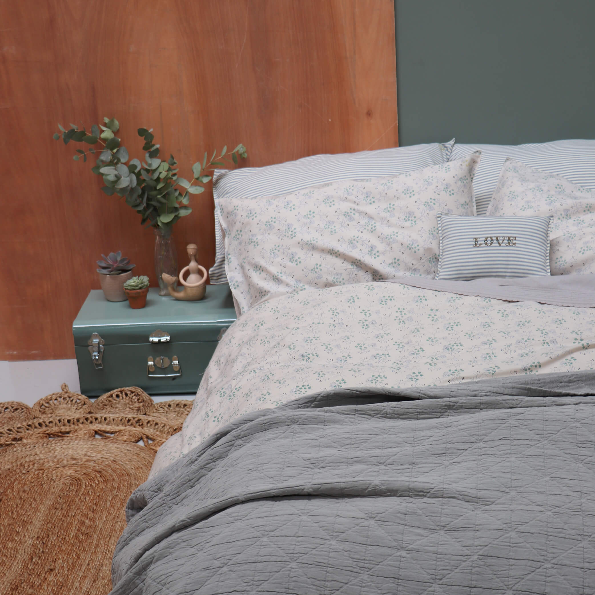 Diamond Soft Organic Cotton Blanket - Light Grey