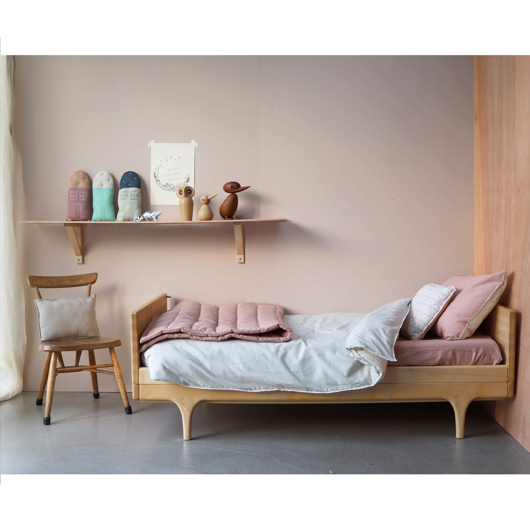 Fitted Sheet - Mini Check Coral