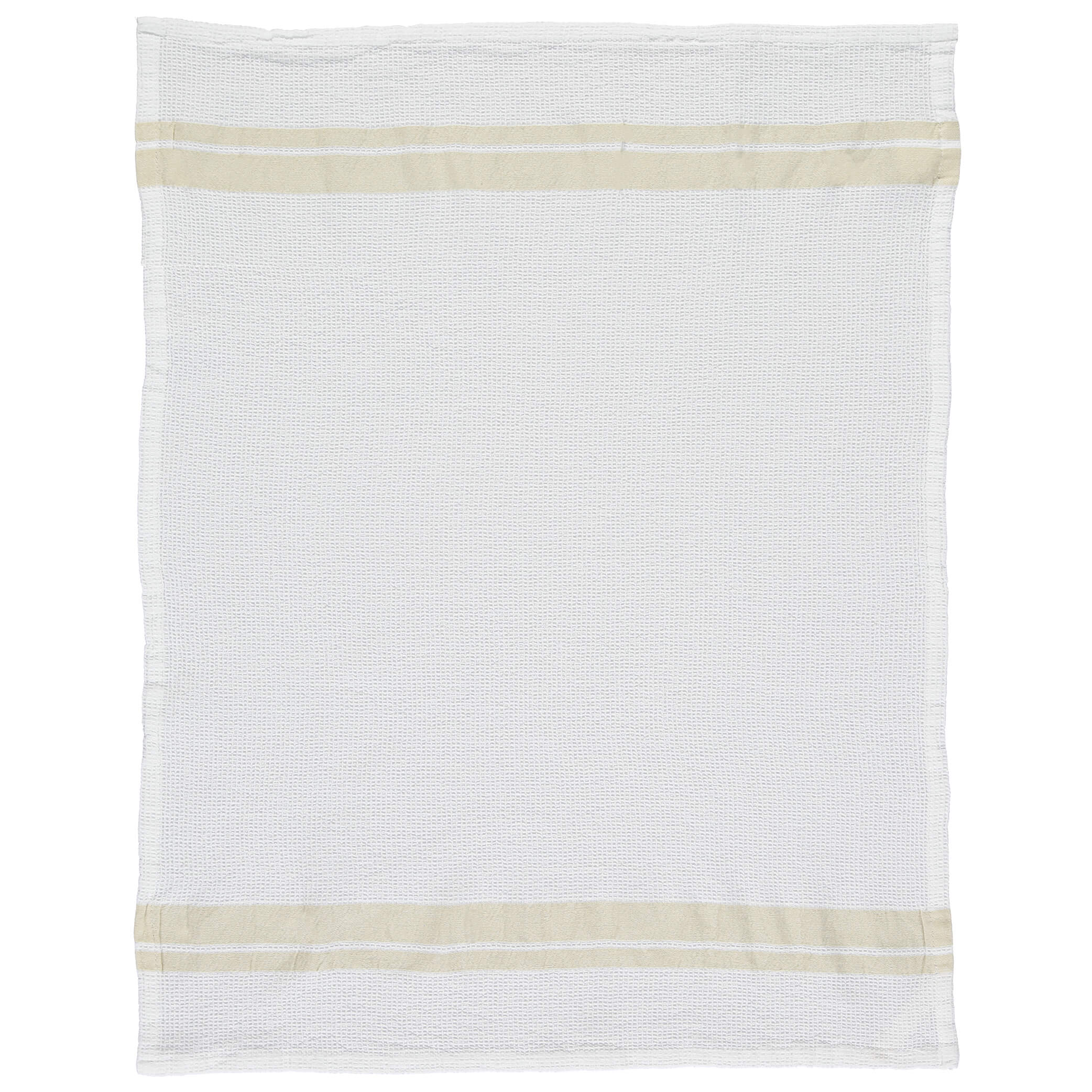 White Stripe Soft Waffle Cotton Towels