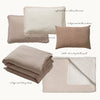 Kantha Cross Stitch Blanket - Chalk/China Clay